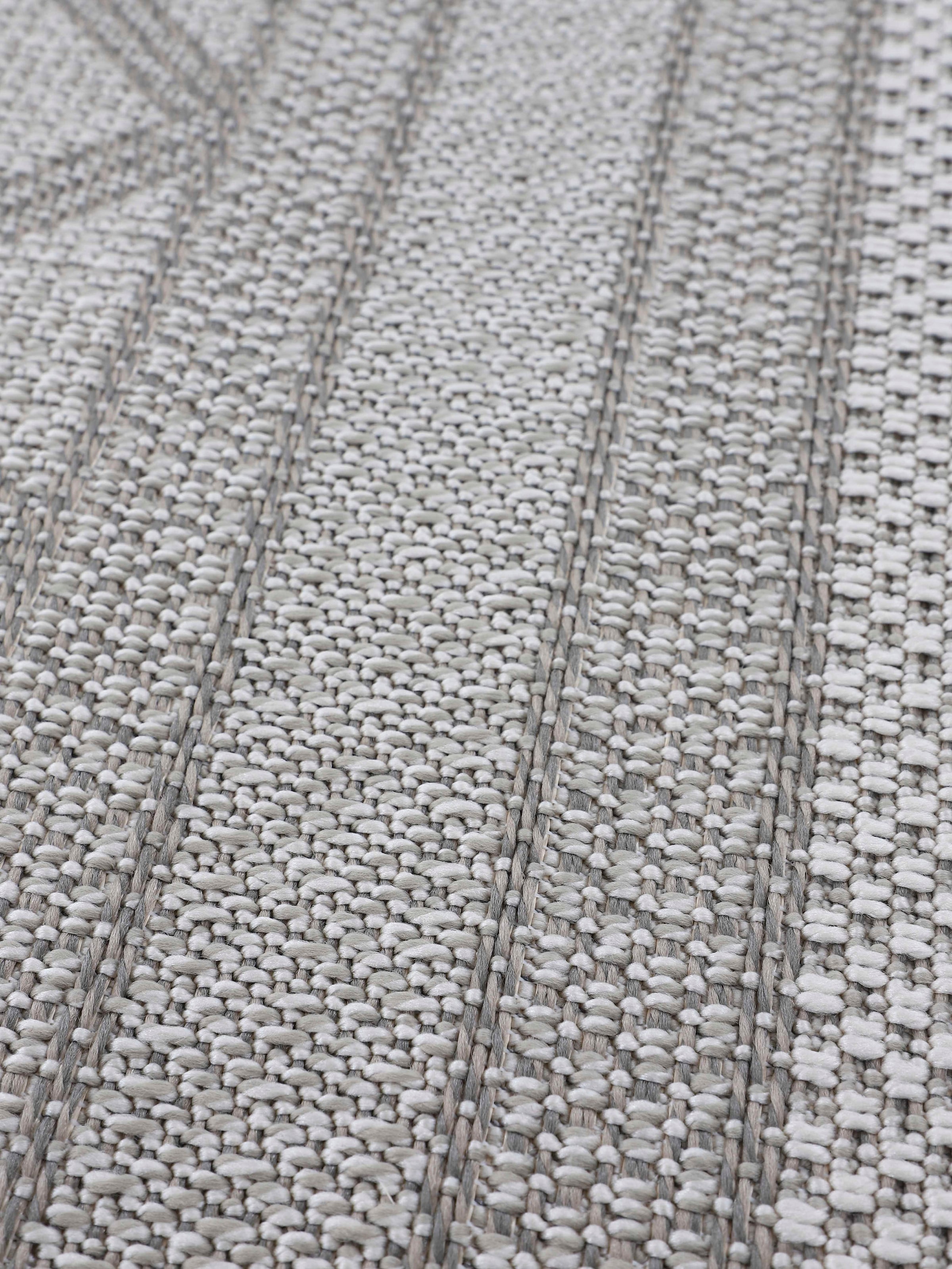 carpetfine Teppich »Boho 104«, rund, 4 mm Höhe, robustes Flachgewebe, Sisal Optik, UV-beständig, Außenbereich