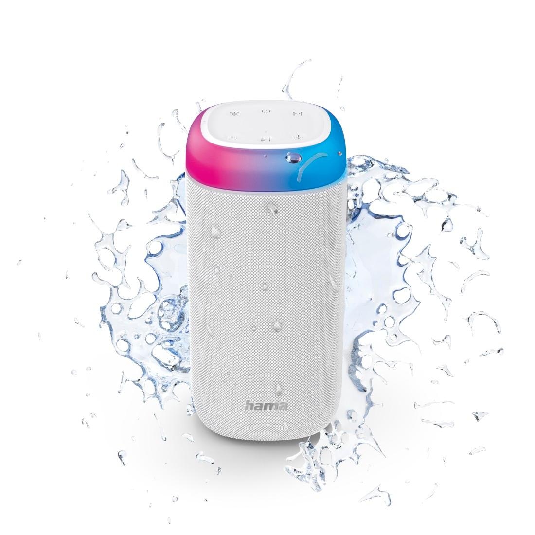 Beförderungsmöglichkeiten Hama Bluetooth-Lautsprecher »Bluetooth Box Shine kaufen Sound 360ᵒ spritzwassergeschützt«, Bass-360ᵒ Bass bei Freisprechanlage-Xtra 2.0 Sound jetzt Xtra OTTO LED