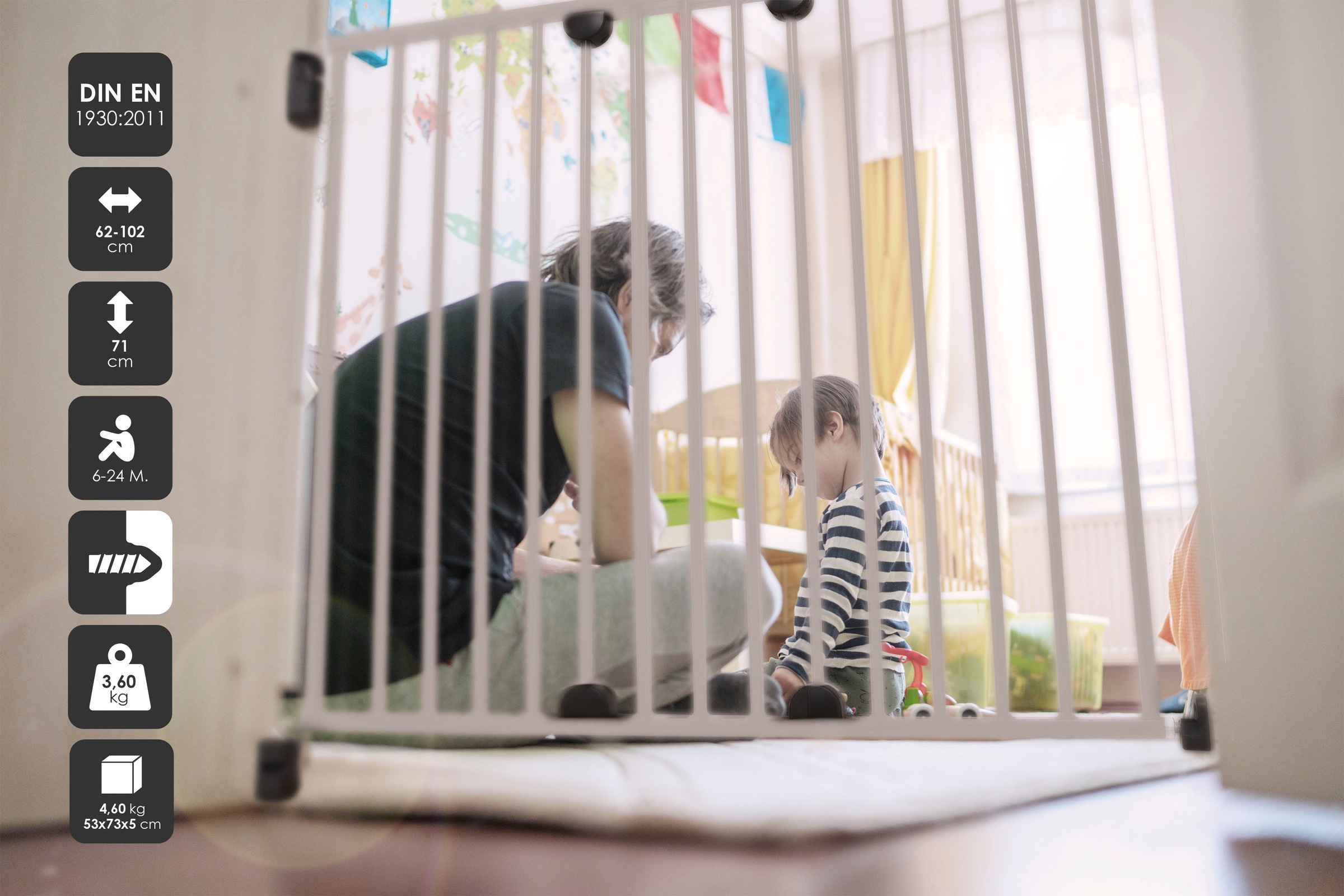 BabyGo Türschutzgitter »Baby Secure, weiß«