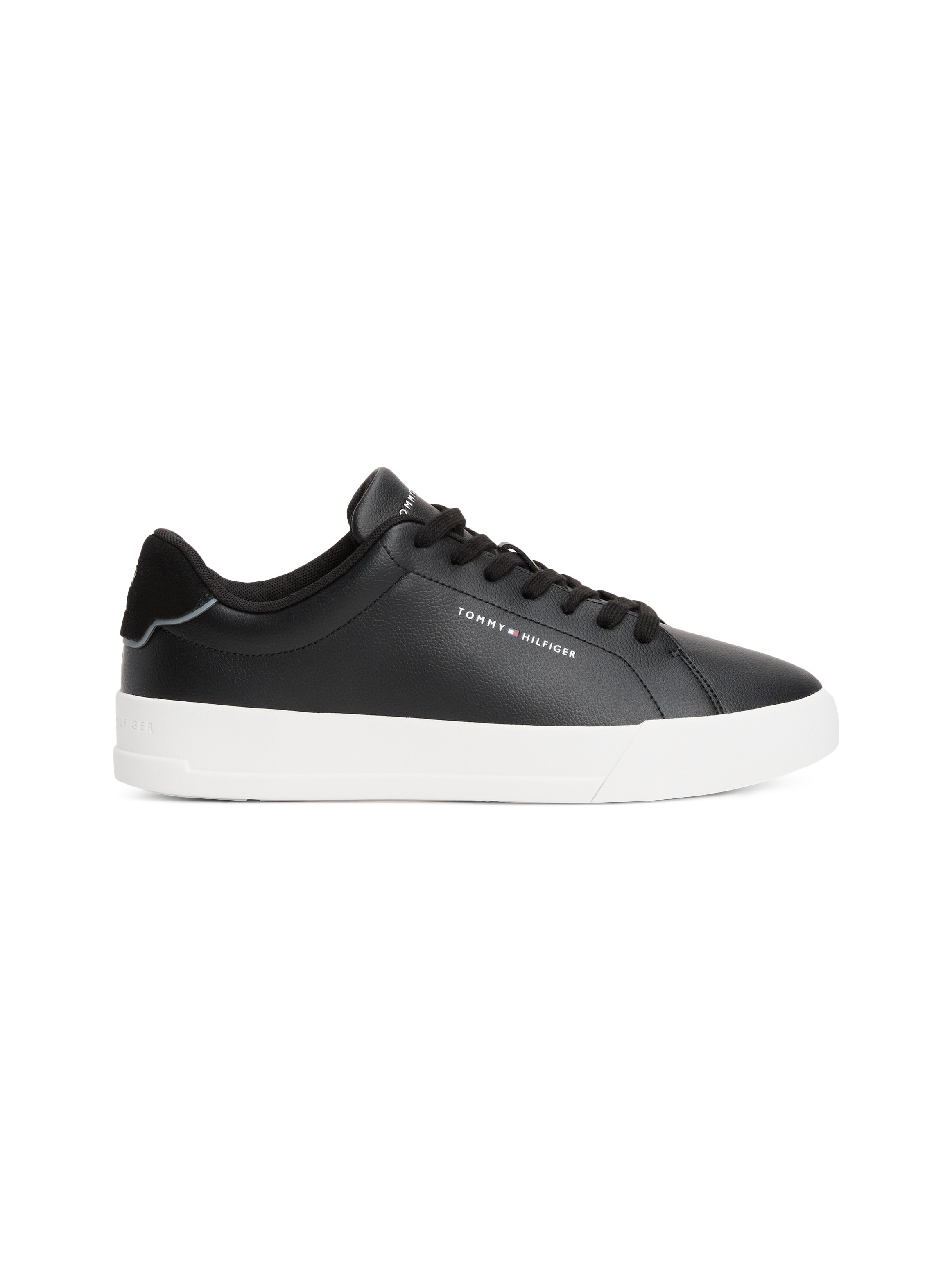 Tommy Hilfiger Sneaker »TH COURT LTH DETAIL ESS«, Freizeitschuh, Halbschuh, Schnürschuh mit seitlichem Logoschriftzug