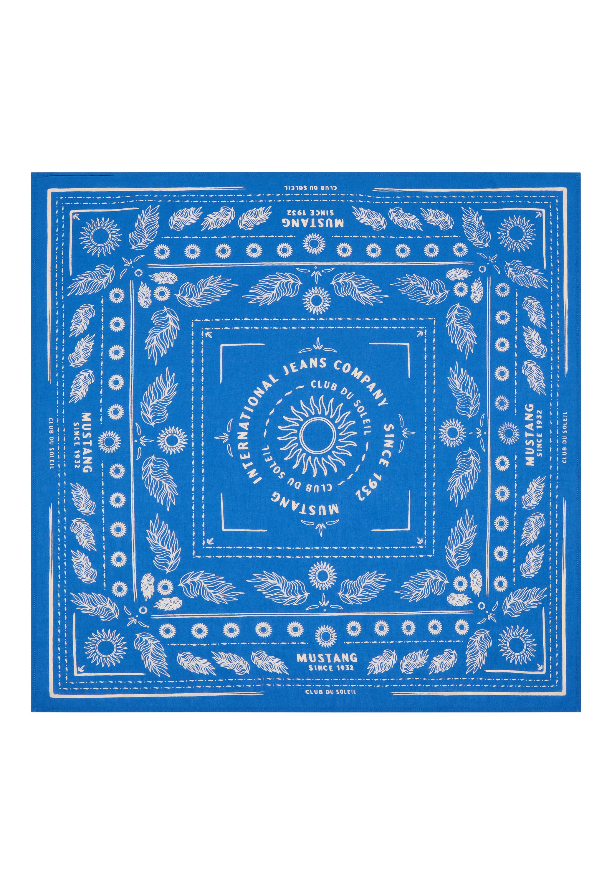 Mustang Damen Schal »Damen Style Sunrise Bandana« in blau, Größe one-size
