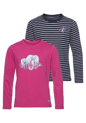 Langarmshirt »HORSE«, (Packung, 2er-Pack)