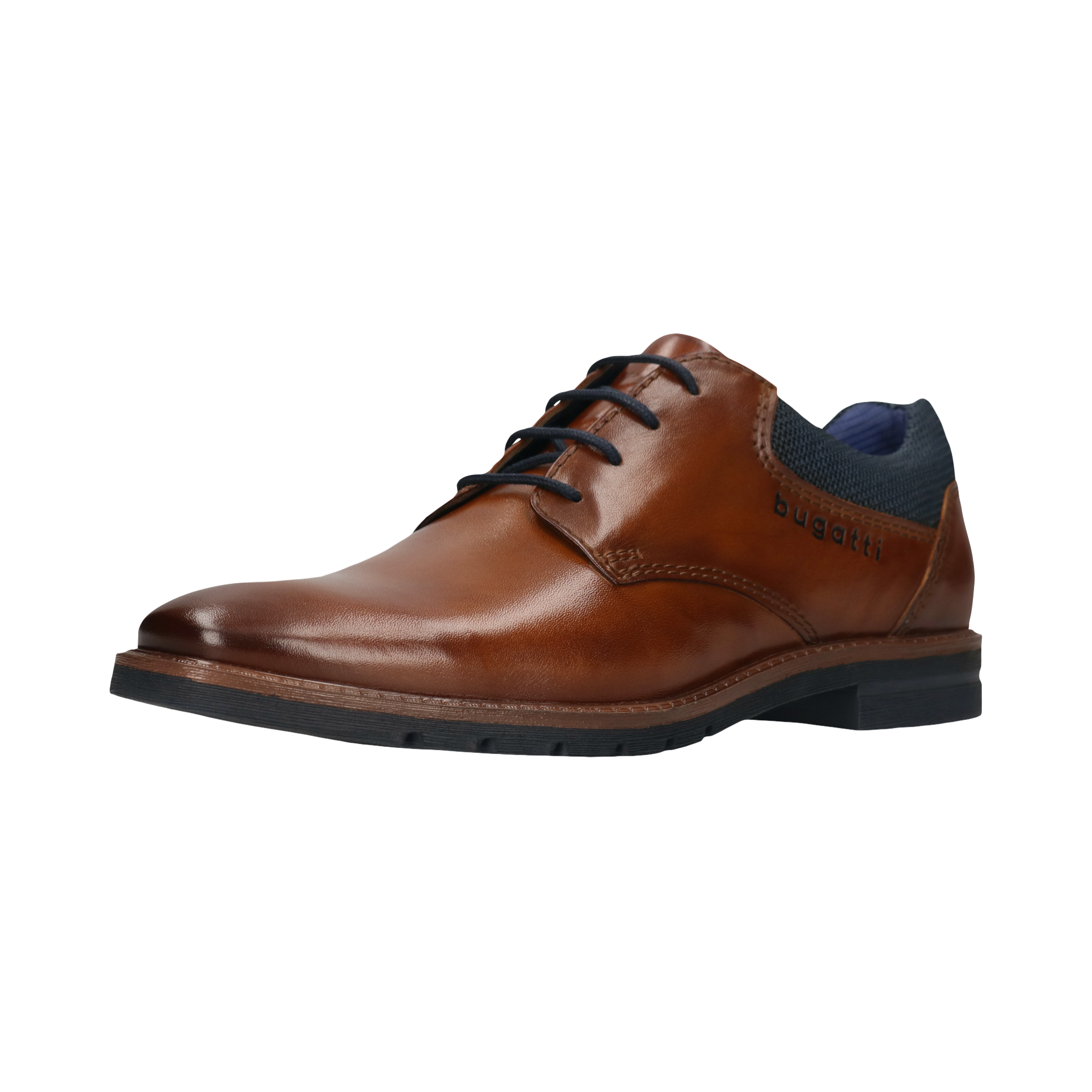 bugatti Schnürschuh  Blockabsatz, Abendschuh, Businesschuh in Used Optik