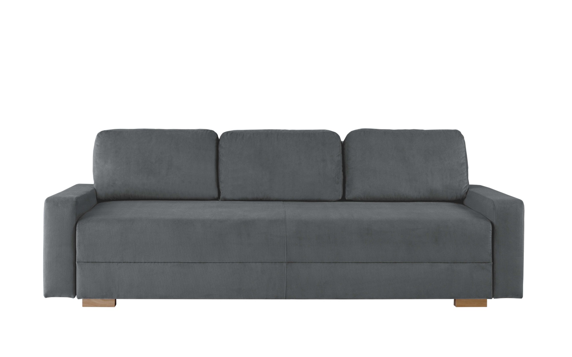 INOSIGN 3-Sitzer »SHERIDIAN Schlafsofa mit Bettkasten, in Feincord & Velvet«, mit Wellenunterfederung, moderne Bezüge, B/H/T 225/94/80