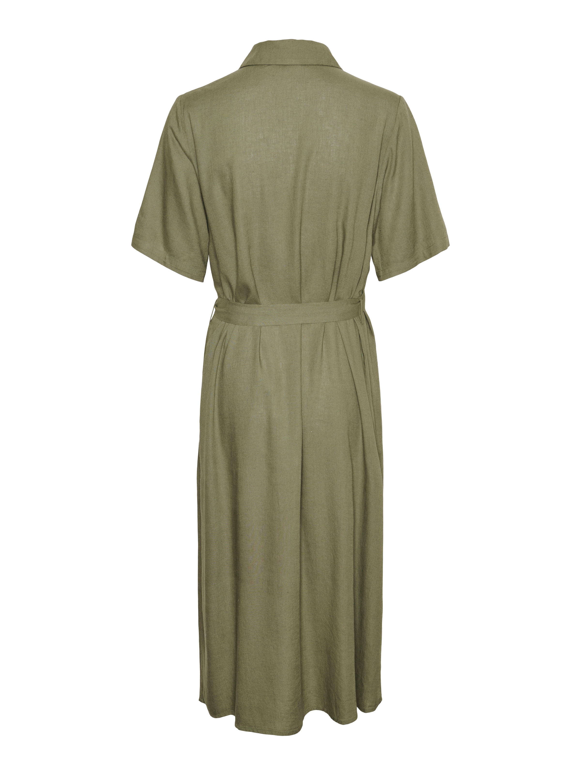 pieces Hemdblusenkleid »PCPIA 2/4 MIDI SHIRT DRESS WVN NOOS« Brusttasche mit Bindegürtel