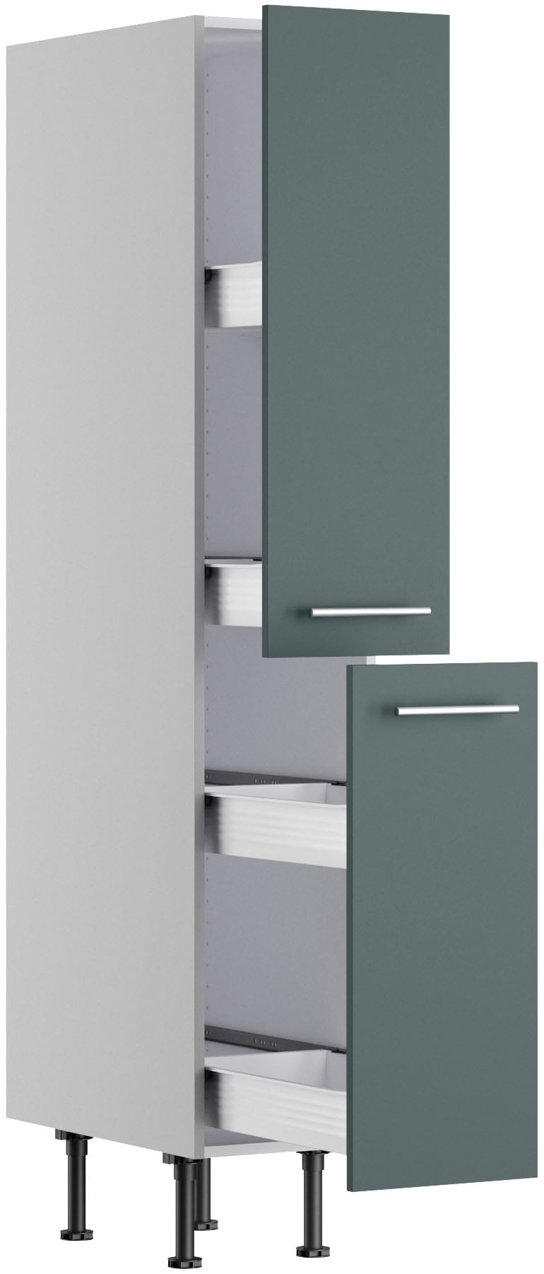 KOCHSTATION Apothekerschrank »KS-Bern2«, Breite 30 cm, Höhe 176,6 cm, 2 Auszüge (Höhe 89,2 /70 cm)