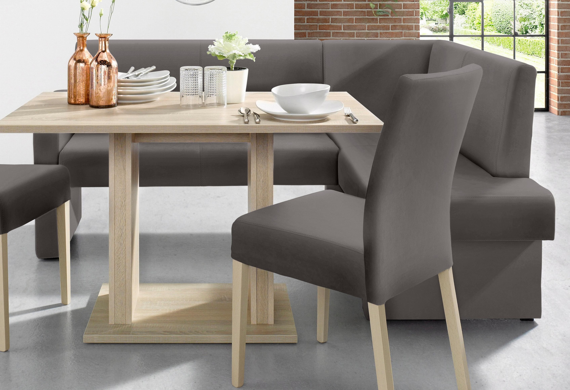 Home affaire Eckbank »Umag« Sitz und Rücken gepolstert, verschiedene Qualitäten