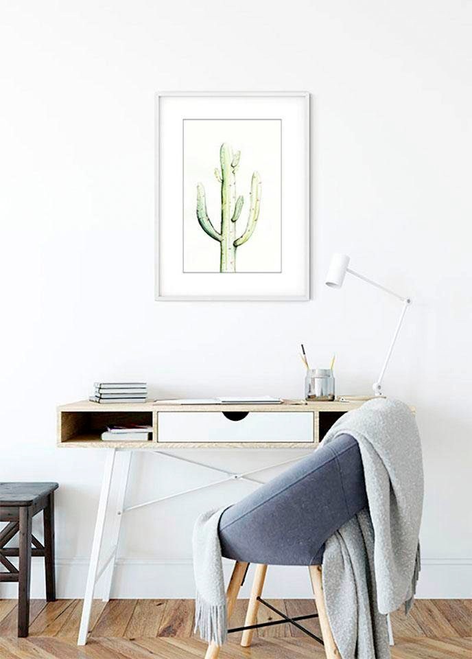 Komar Bild »Saguaro Watercolor«, Pflanzen-Blätter, (1 St.), Wandbild zur Dekoration - ohne Rahmen