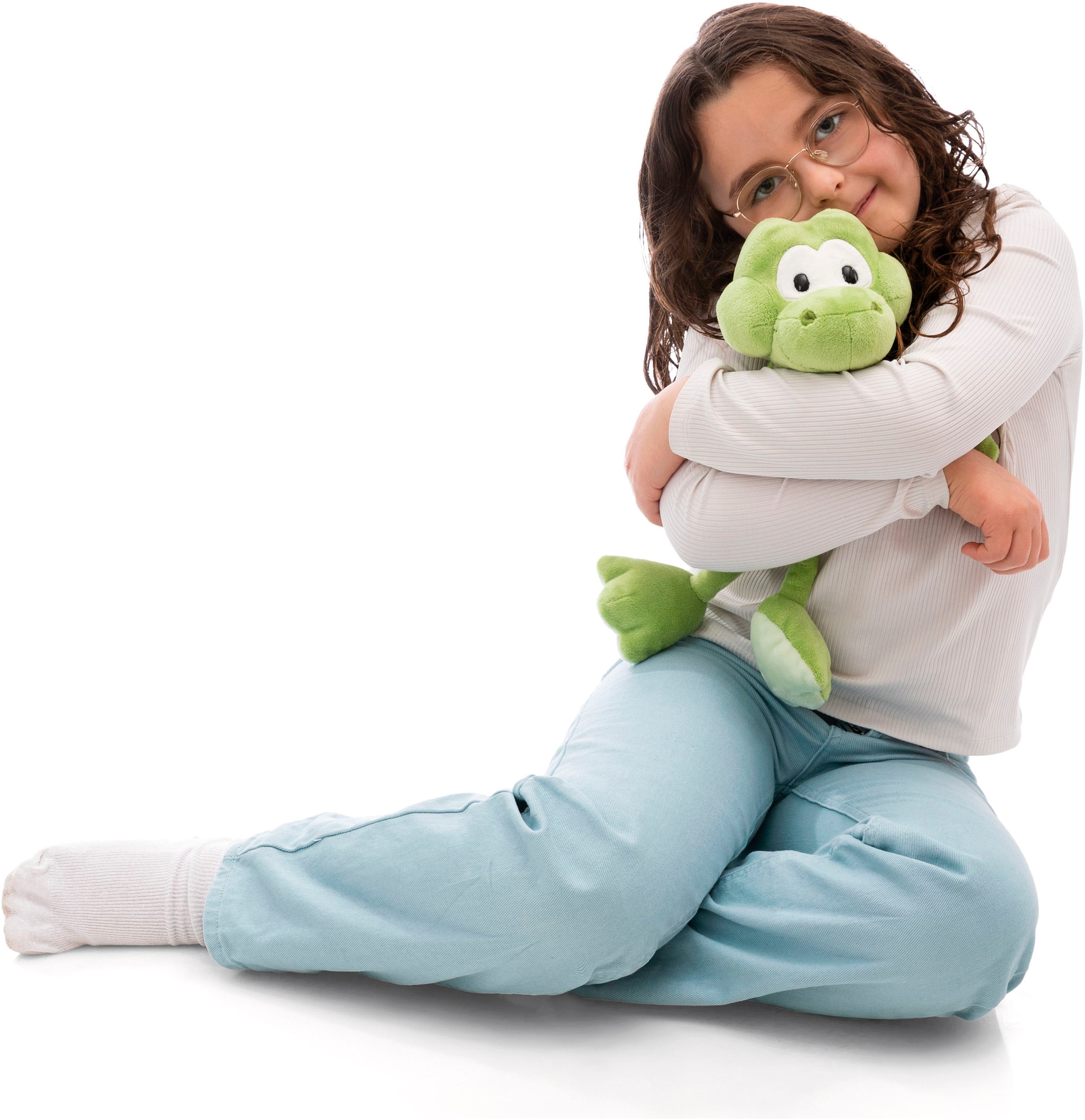 Nici Kuscheltier »Forest Friends, Frosch Fridolin Frog, 35 cm schlenkernd«, enthält recyceltes Material