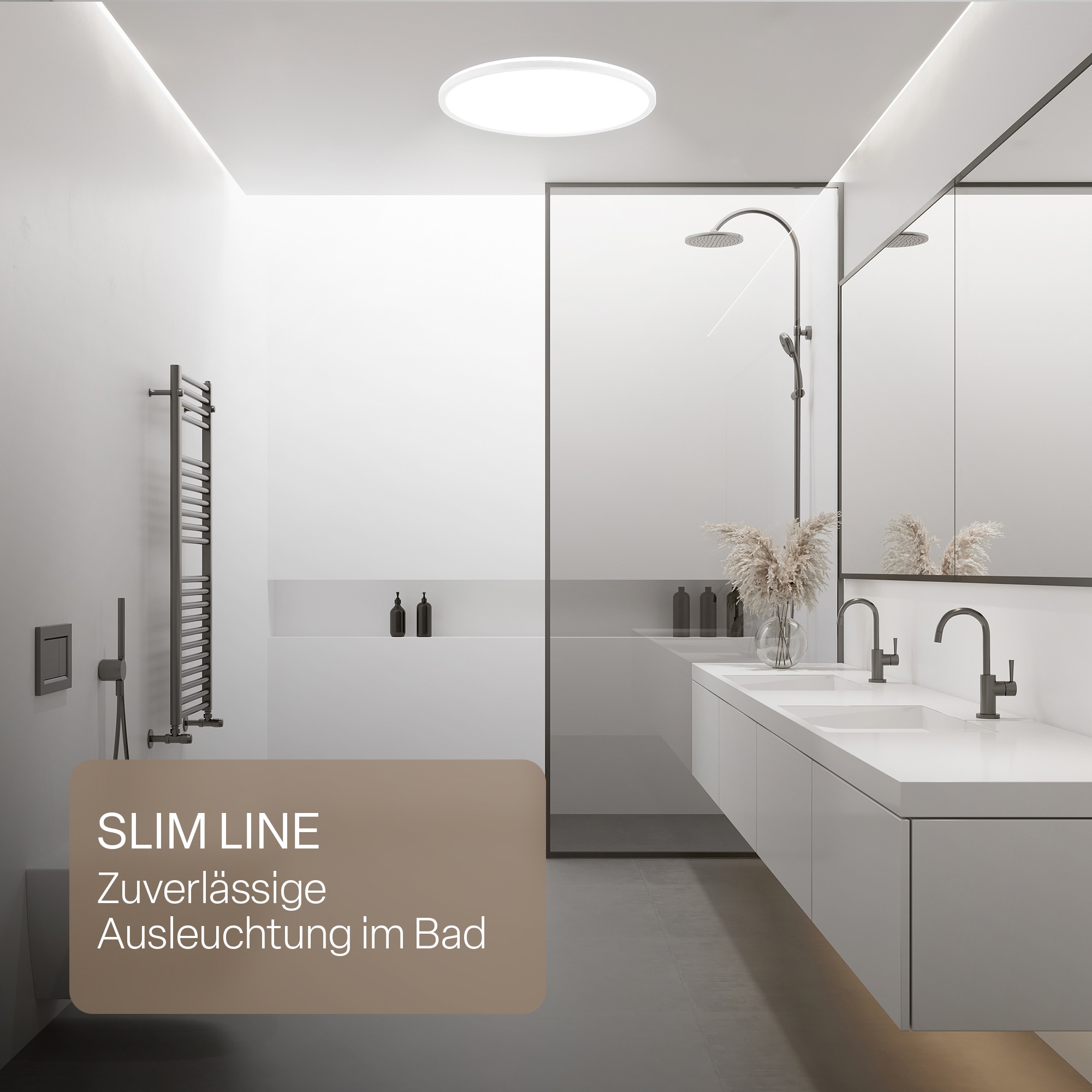 B.K.Licht LED Panel »SHALLOW« LED-Board 1 Stk. warmweiß - kaltweiß 42x3 cm, Badlampe, Badezimmer, Küche, Wohnzimmer