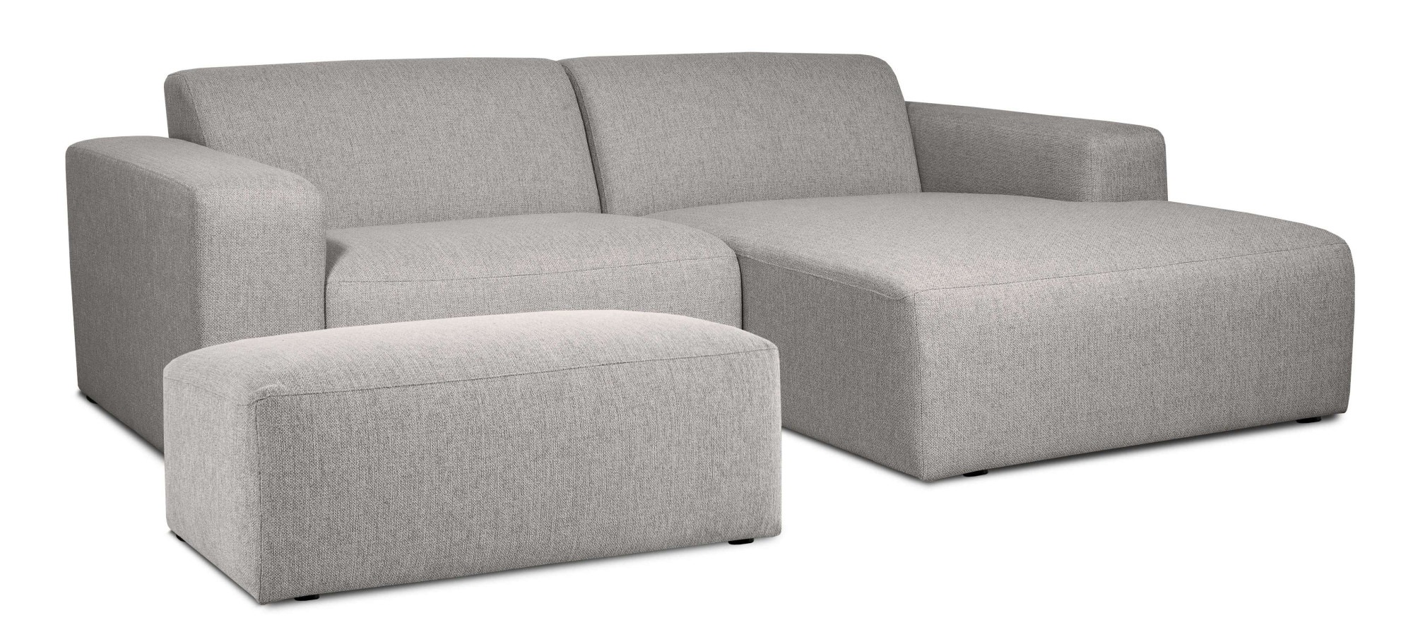 INOSIGN Ecksofa »Koa,228cm, L-Form, Modulsofa, Webstoff, Cord«, Designsofa, Set, Hocker inklusive, weicher Lounge-Sitzkomfort