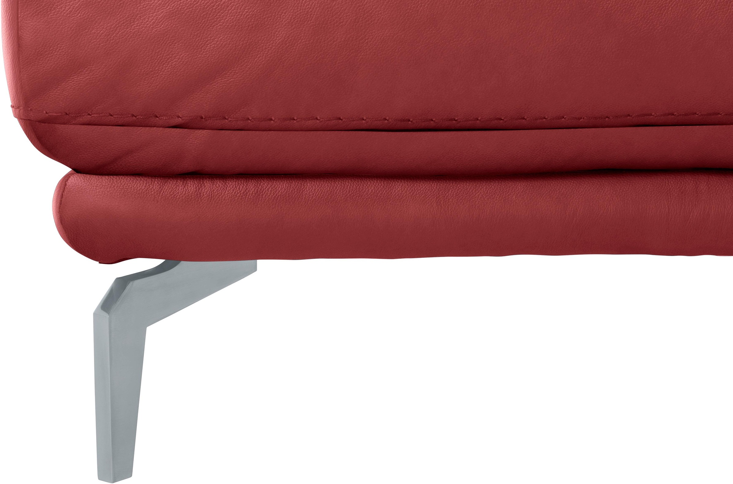 W.SCHILLIG Hocker »montanaa« mit Metallfüßen in Silber matt, Breite 141 cm