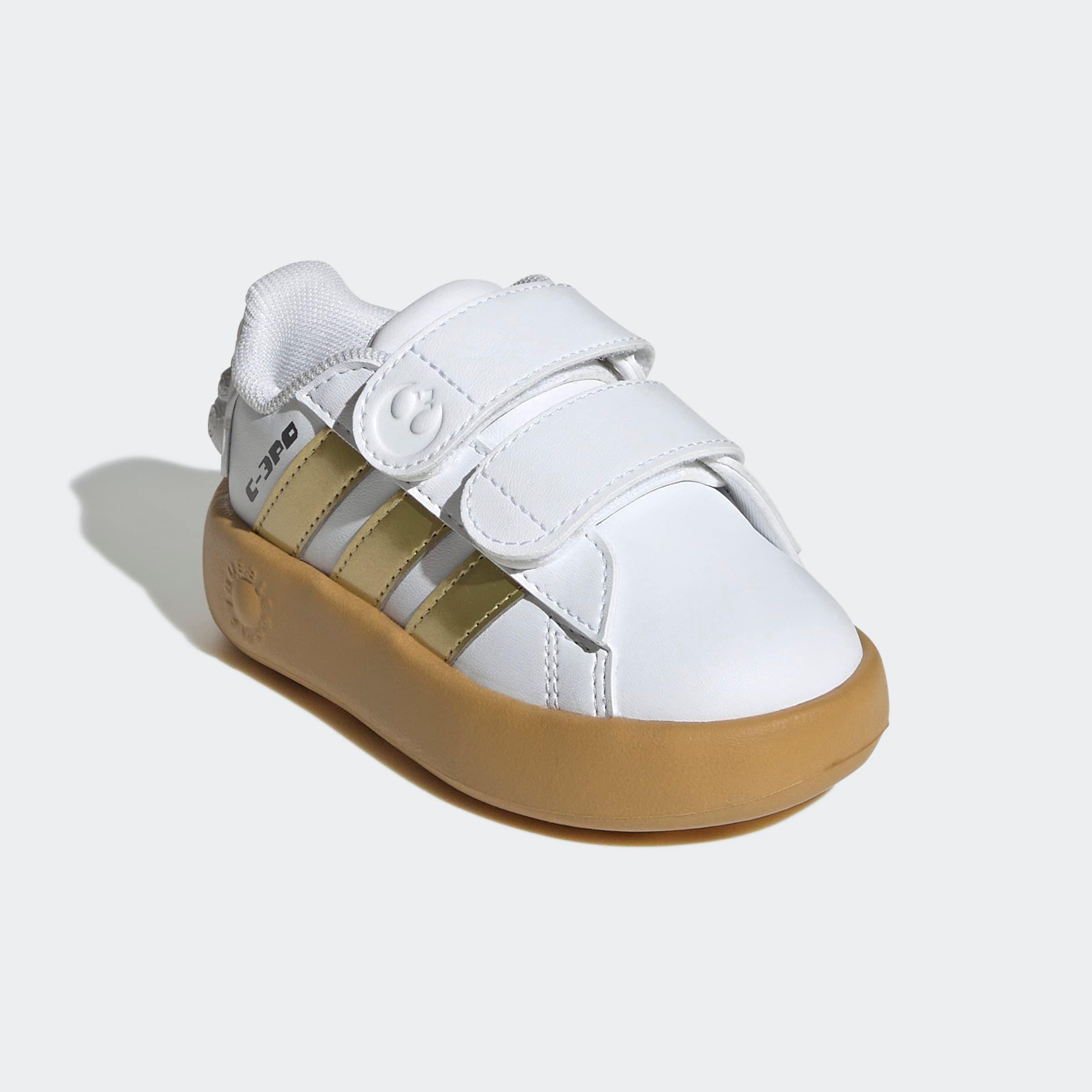 adidas Sportswear Klettschuh »ADIDAS STAR WARS KIDS GRAND COURT 2.0 SCHUH«, Design auf den Spuren des adidas Superstar, für Kinder