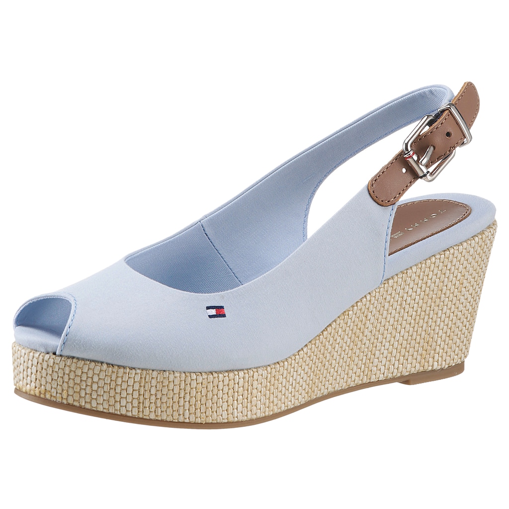 Tommy Hilfiger Sandalette »ICONIC ELBA SLING BACK WEDGE«