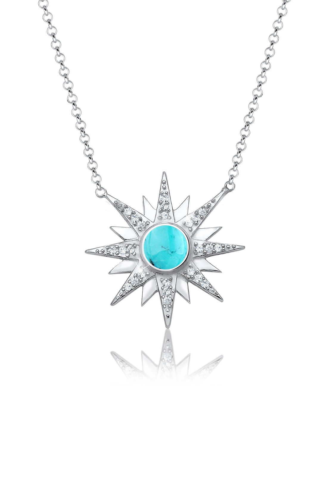 Elli Collierkettchen »Sonne Edelstein Kristalle 925 Silber«