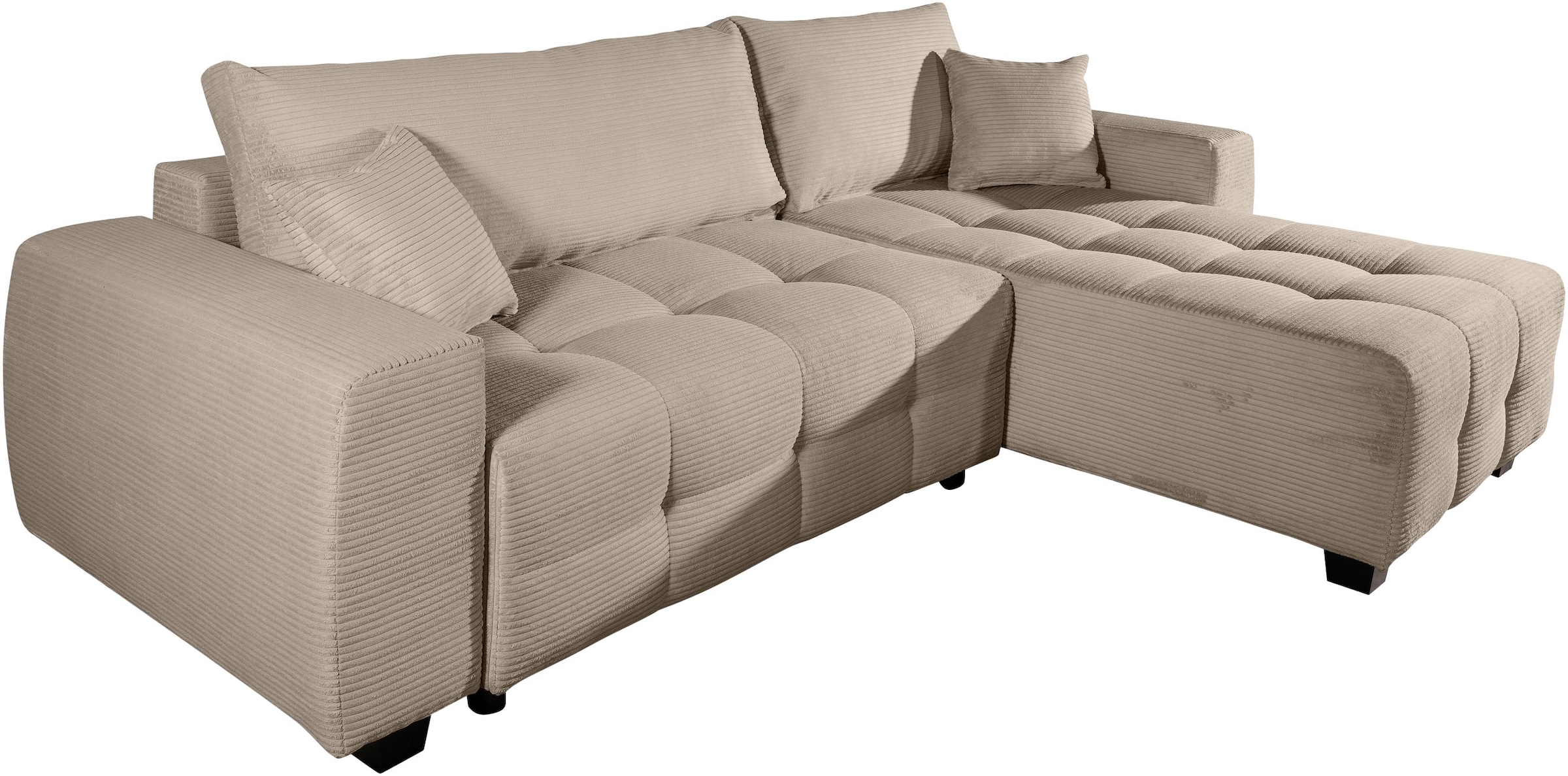 OTTO home Ecksofa »Bella L-Form, B: 234 cm - OTTO. Verlässliche Qualität.« Ecksofa,Schlaffunktion,Bonnelfederkern,Rückenkissen