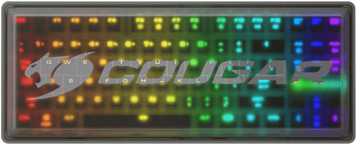 Cougar Gaming-Tastatur »Puri TKL RGB« (Funktionstasten | Multimedia-Tasten | Schutzhülle | USB-Anschluss)