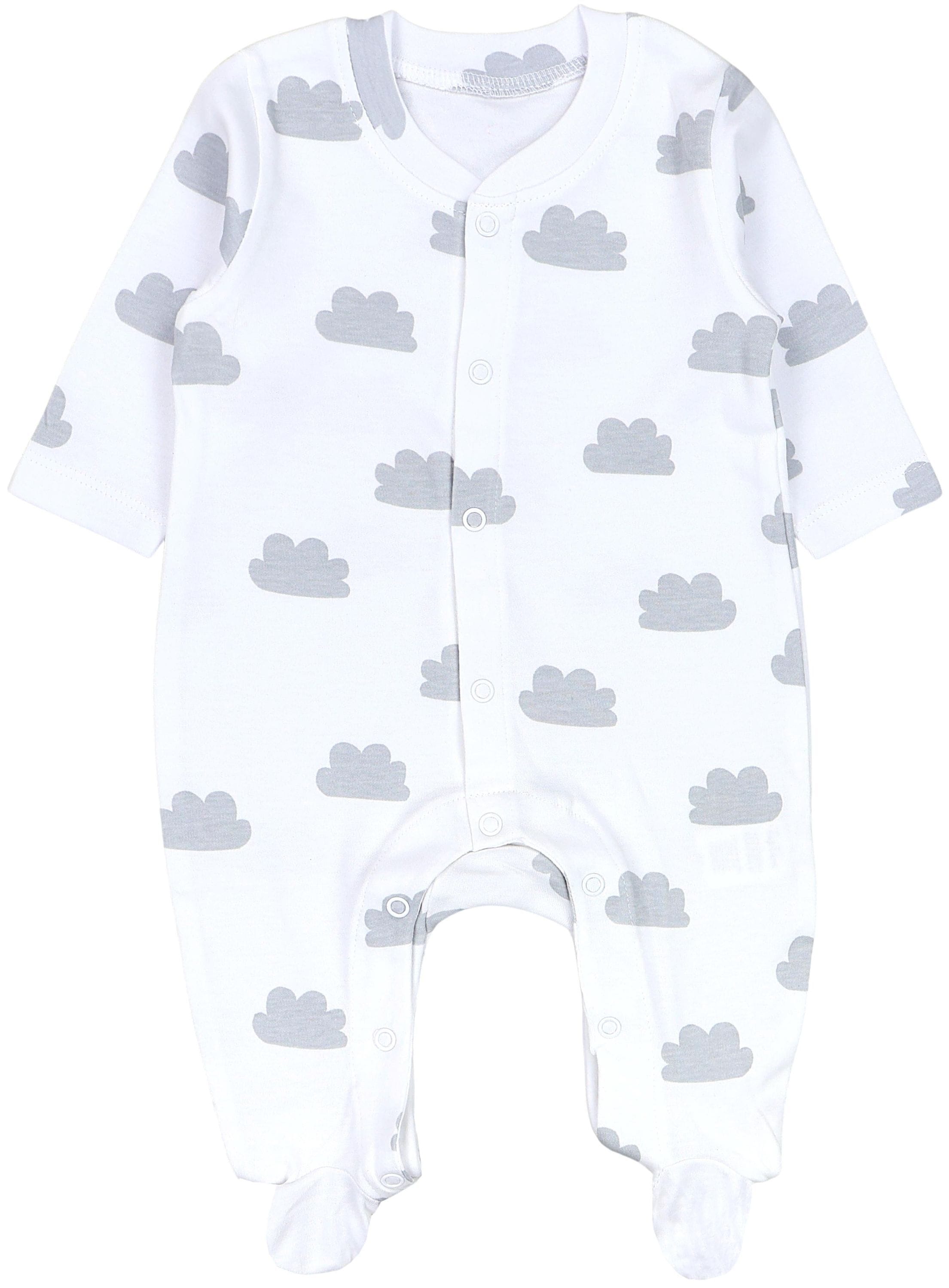 TupTam Strampler »Schlafstrampler Baby Jungen Schlafstrampler mit Fuß 3er Pack«