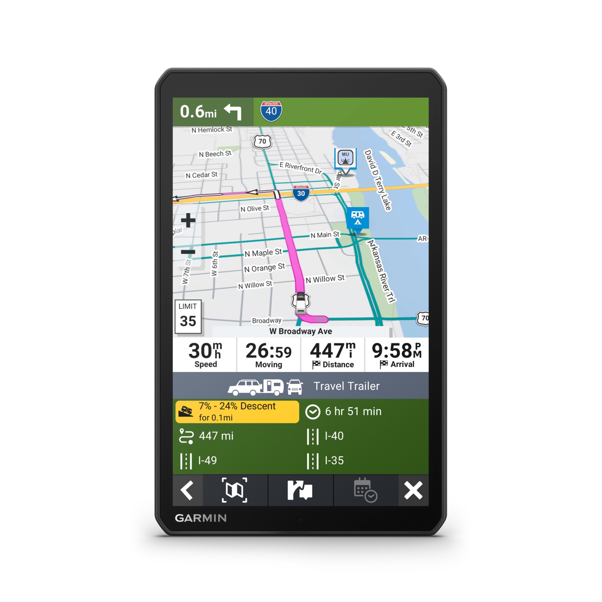 Garmin Navigationsgerät »Camper 895 EU«, (Europa (45 Länder) Karten-Updates), Bluetooth
