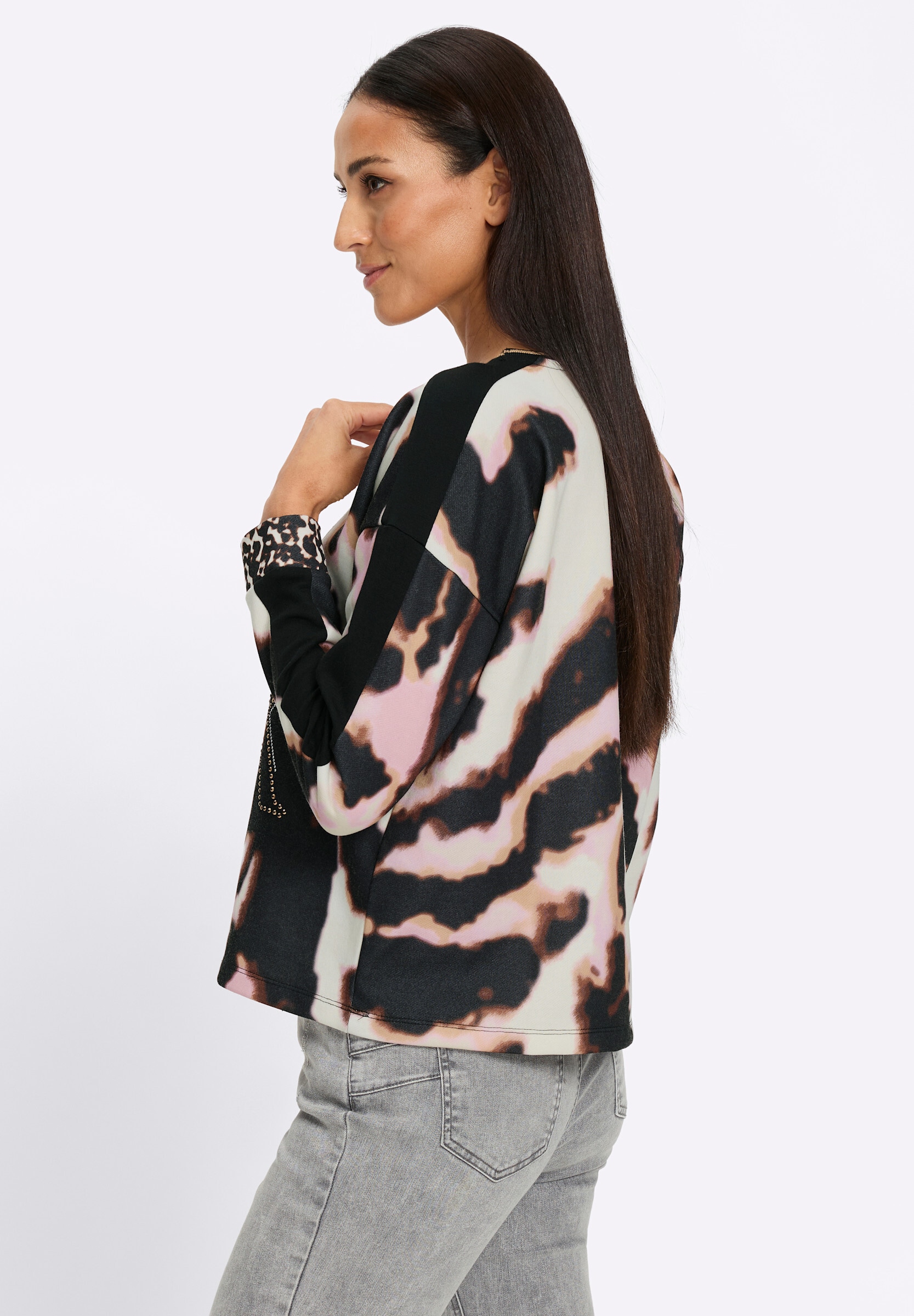 heine Sweatshirt »Sweatshirt Sweatshirt mit Leo-Dessin«
