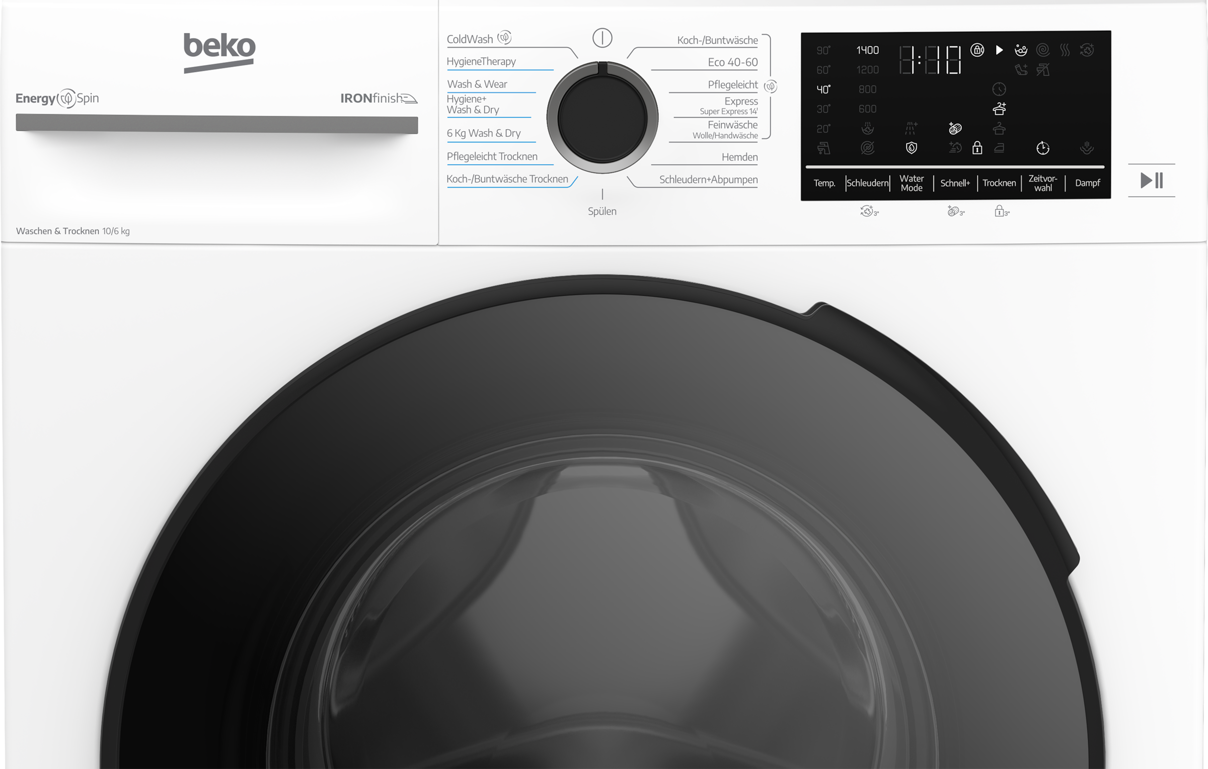 BEKO Waschtrockner »BDFT4104A20C« 10 kg /6 kg 76 dB(A) SteamCure, Hygiene Therapy, ProSmart Inverter Motor