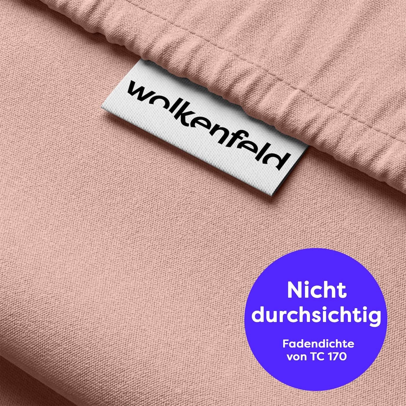 Wolkenfeld Bettwäsche »Renforcé Bettwäsche Baumwolle - Natürlich weiches Schlafgefühl« 2 Stk. tlg. 135x200 cm, 155x220 & Übergrößen I inkl. Kissenbezüge 80x80 I uni