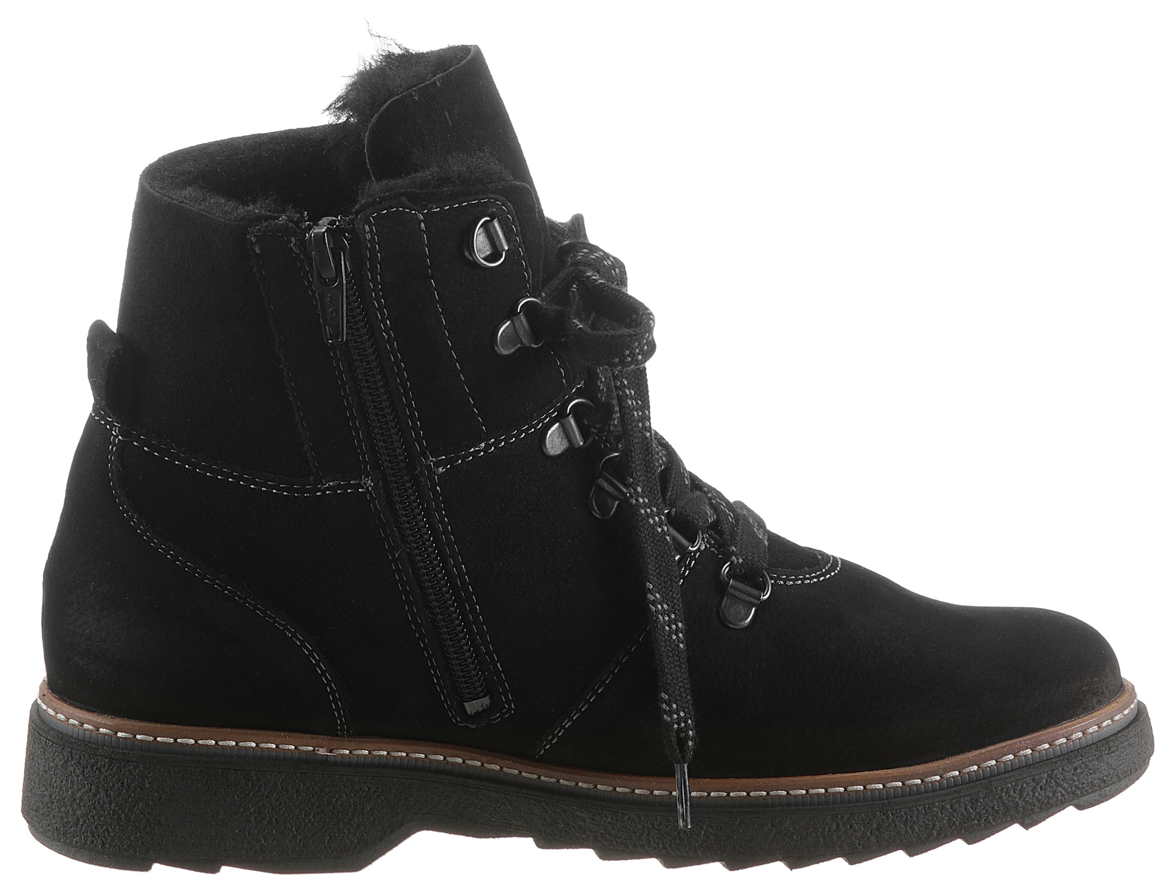 Waldläufer Winterboots »HITOMI«, Outdoorboots, Schnürboots mit Lammfellfutter, H-Weite