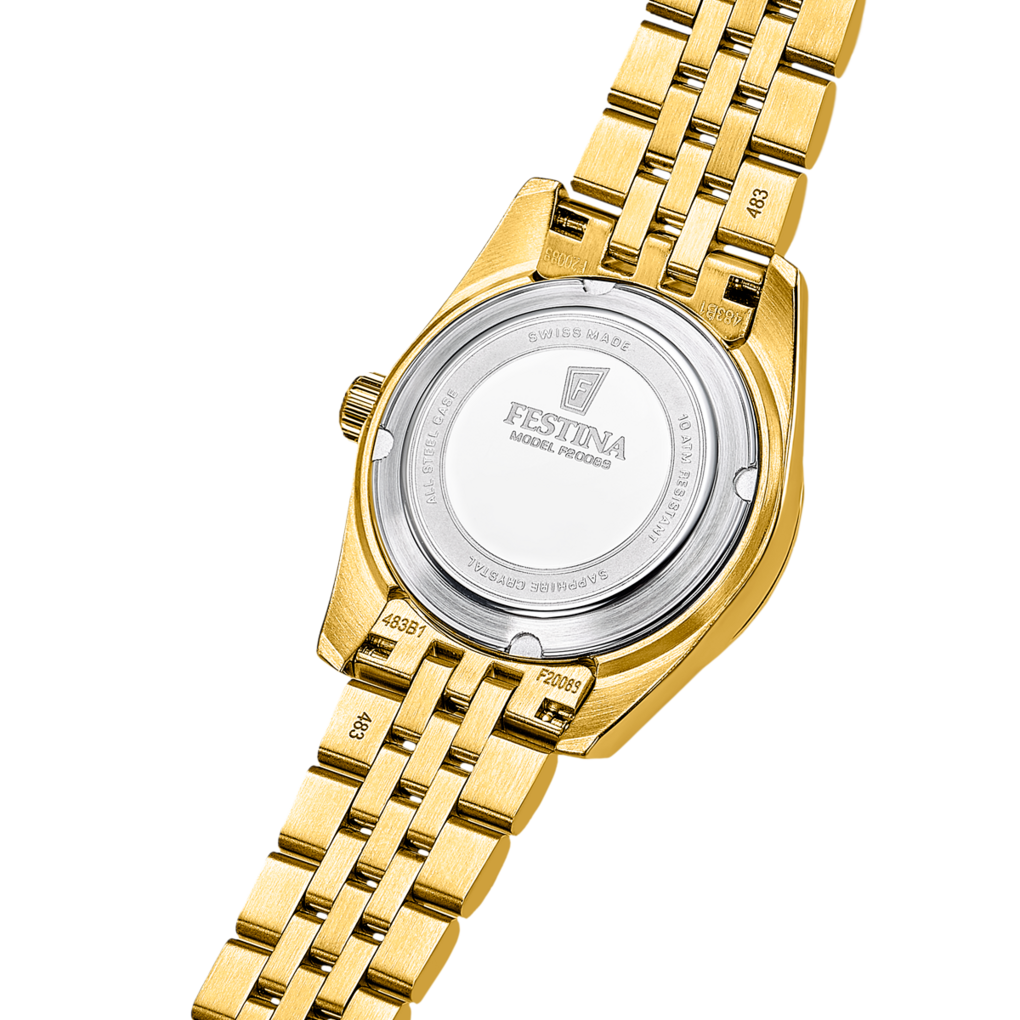 Festina Quarzuhr »Classic Steel« Armbanduhr, Damenuhr, Swiss Made, Edelstahlarmband, analog, Tag