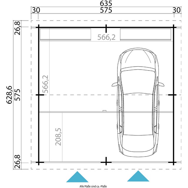 LASITA MAJA Garage »Falkland«, (Für 2 Fahrzeuge geeignet) | OTTO