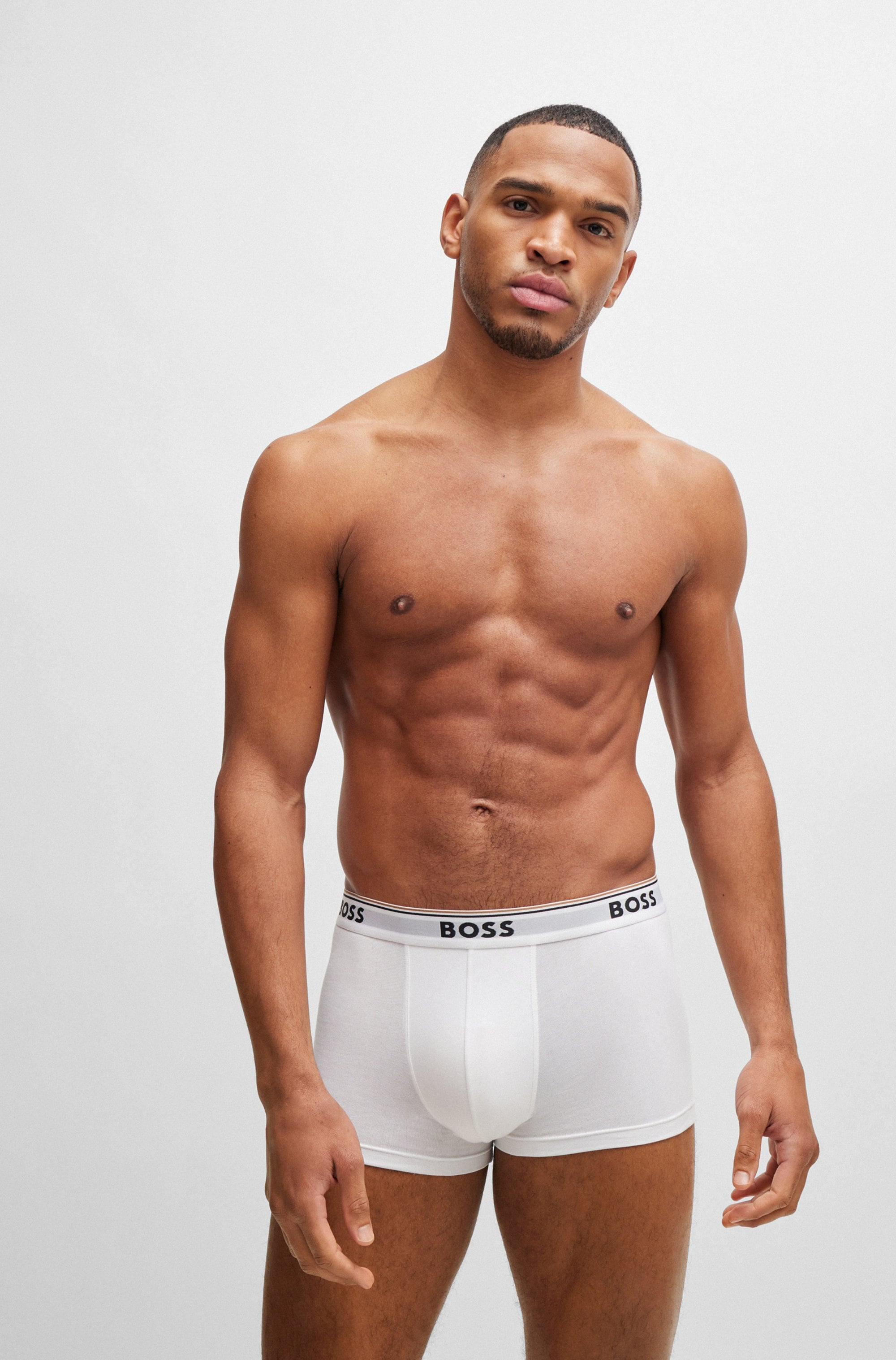 BOSS Boxer »TRUNK 3 PACK«, (3 St.), BOSS Schriftzug auf dem Bund