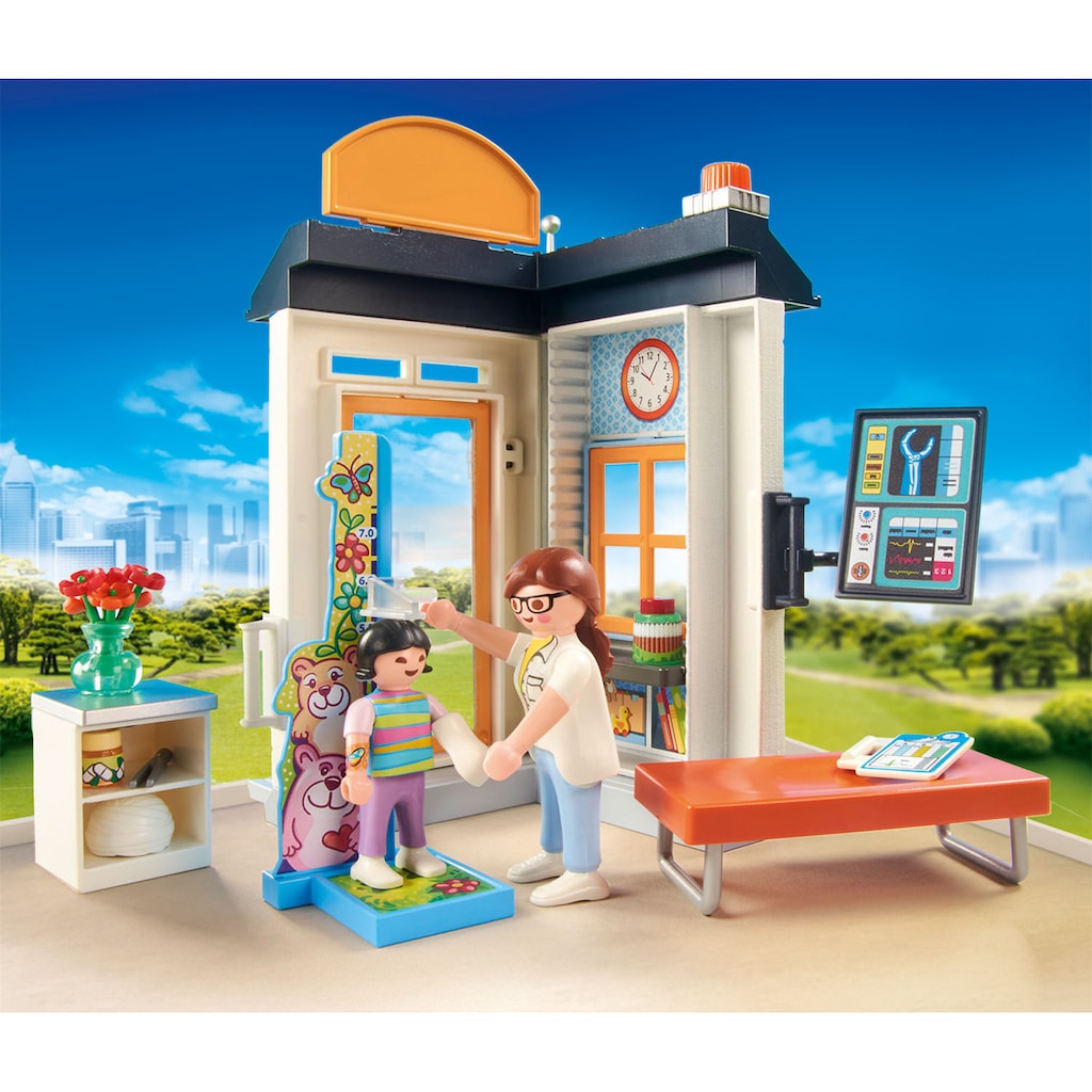 Playmobil® Konstruktions-Spielset »Starter Pack Kinderärztin (70818), City Life«, (57 St.)