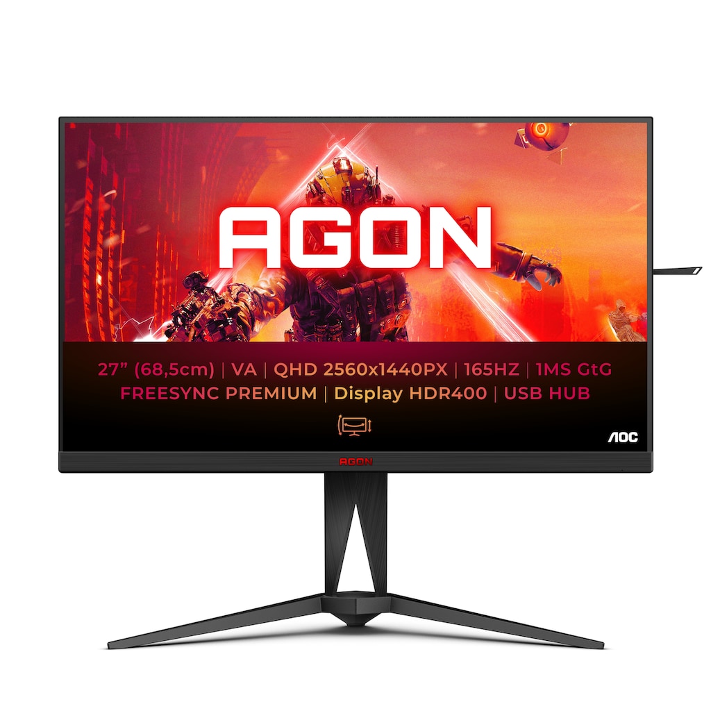 AOC Gaming-Monitor »AG275QXN/EU«, 68,5 cm/27 Zoll, 2560 x 1440 px, 1 ms Reaktionszeit, 165 Hz