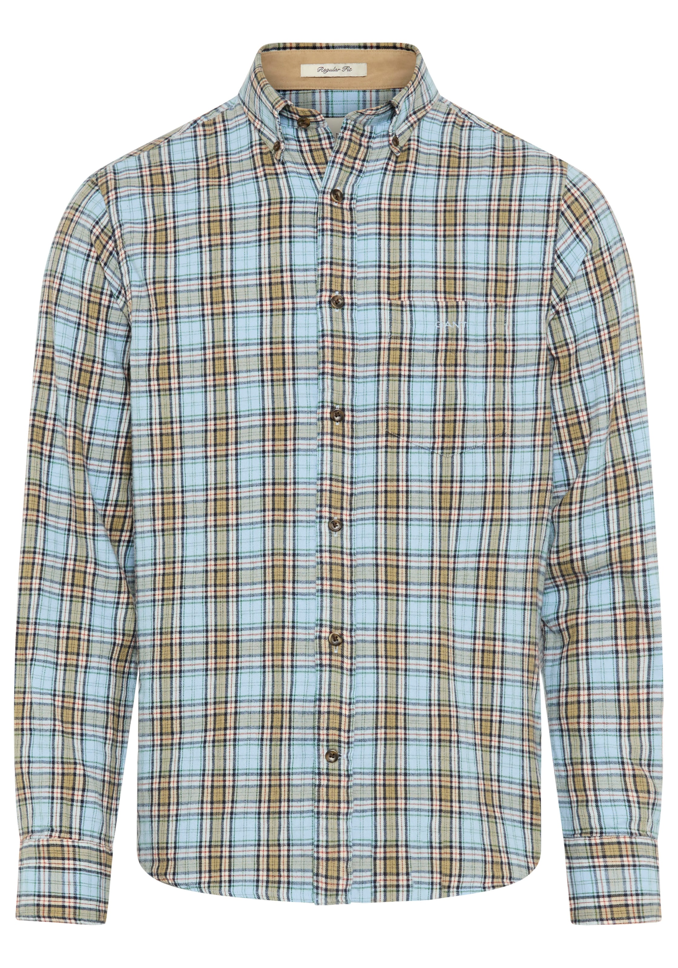 Gant Karohemd »REG WINDBLOWN FLANNEL CHECK SHIRT« Mit Rundhalsausschnitt