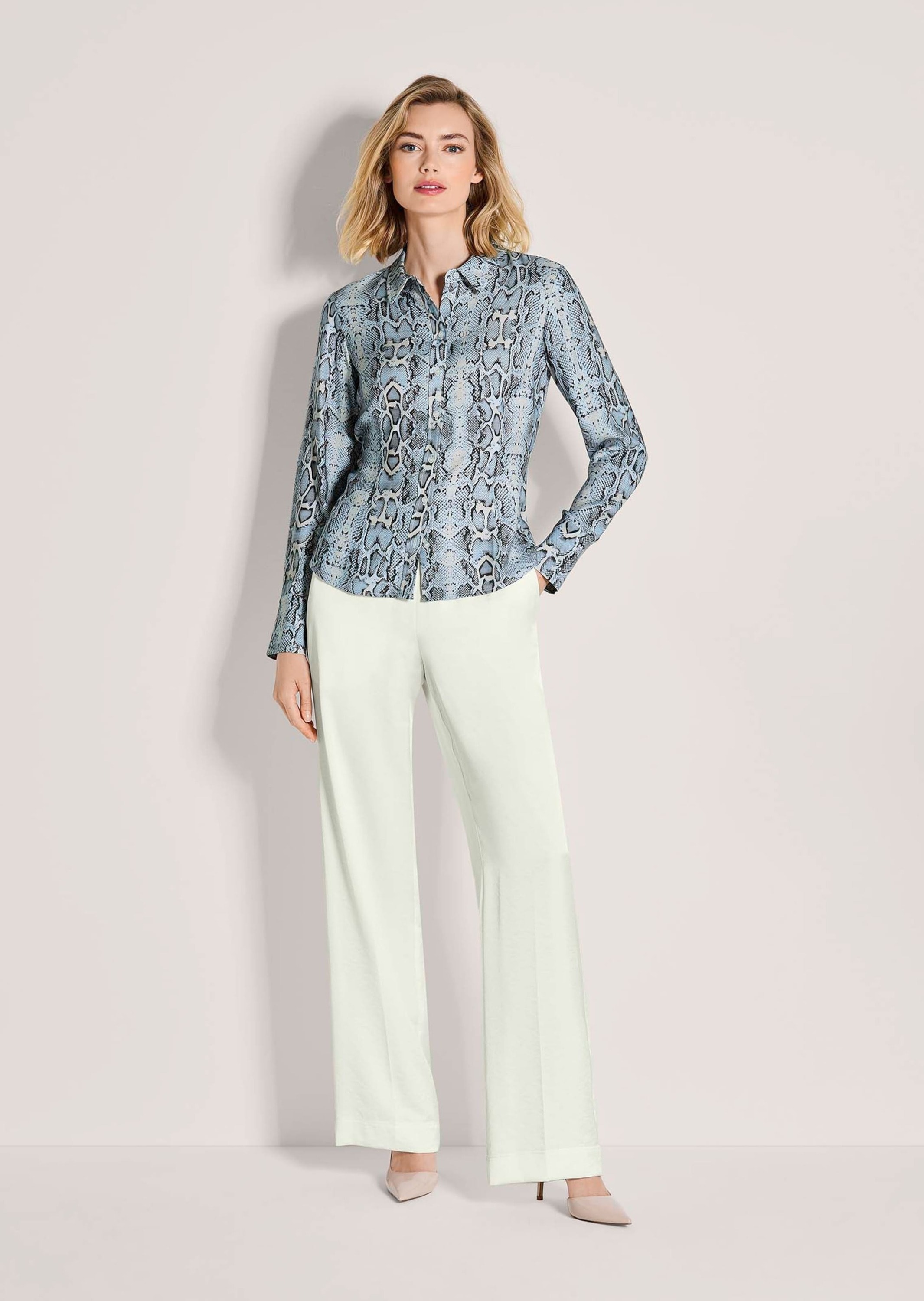 MADELEINE Langarmbluse »Hemdbluse Viskosebluse mit Animal-Print« Snake-Print