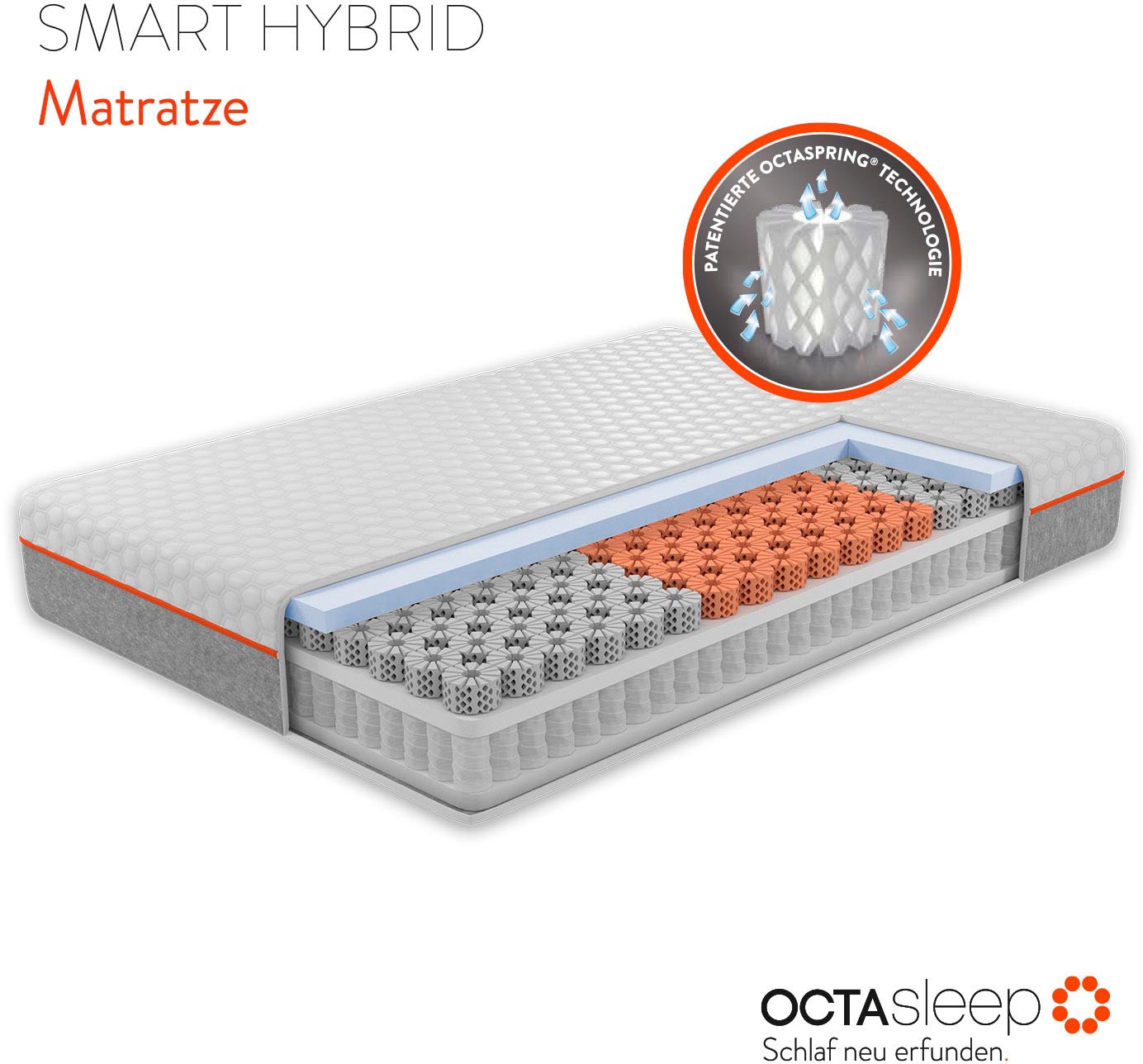 Taschenfederkernmatratze Octasleep Smart Hybrid Matress