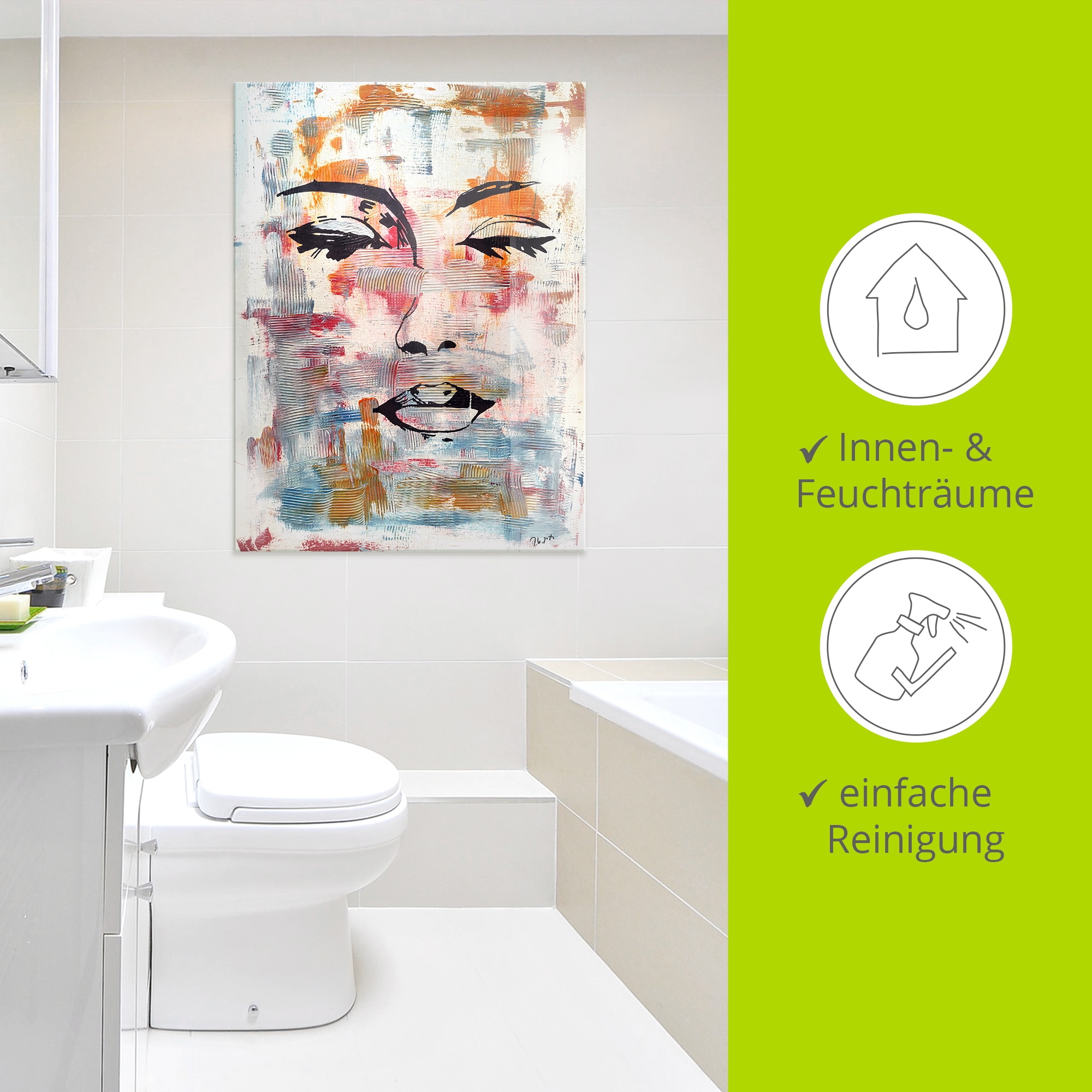 Artland Glasbild »Eine Frau aus einem anderen Universum« Bilder von Frauen 1 Stk. tlg. in verschiedenen Größen