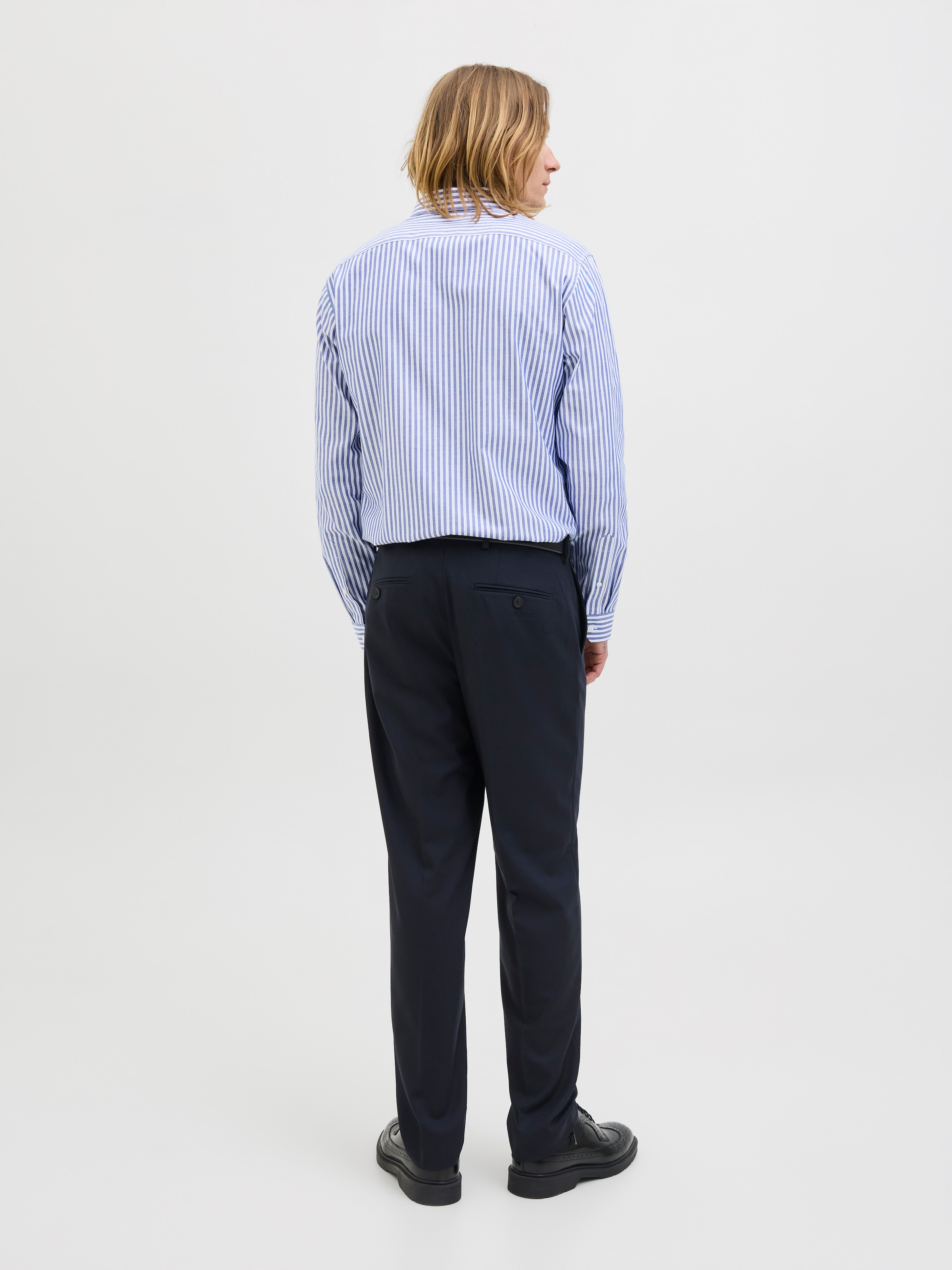 Jack & Jones Langarmhemd »JPRBLAPARKER Slim Fit Hemd, atmungsaktiv, ideal für den Alltag«, unifarben, modisch, slim fit, Baumwolle, Hemdkragen