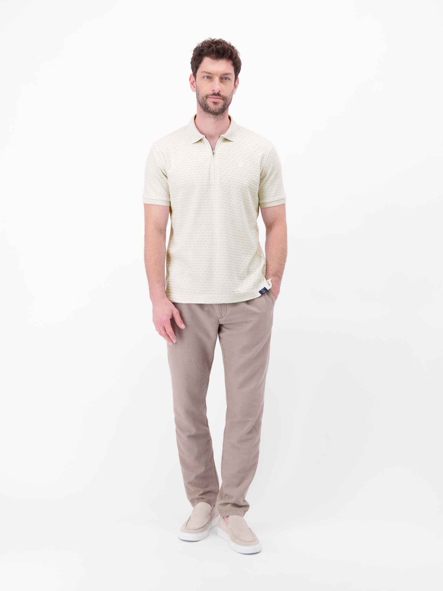 LERROS Poloshirt »Poloshirt mit Reißverschlusskragen in Strukturqualität«