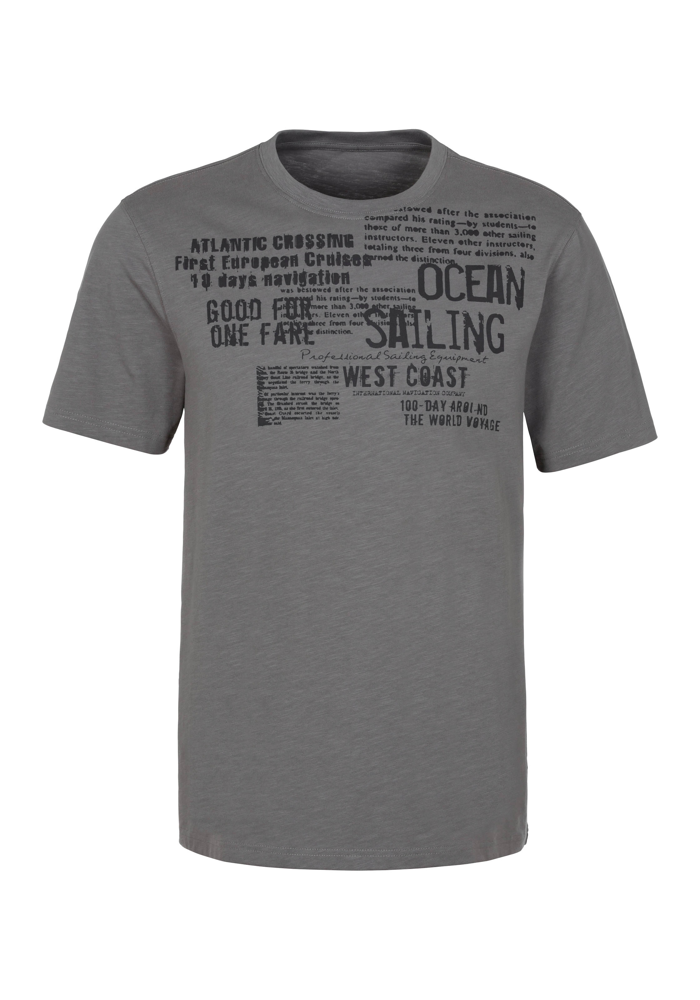 John Devin T-Shirt »mit Print«, Regular-Fit, aus Slub-Qualität, mit Print