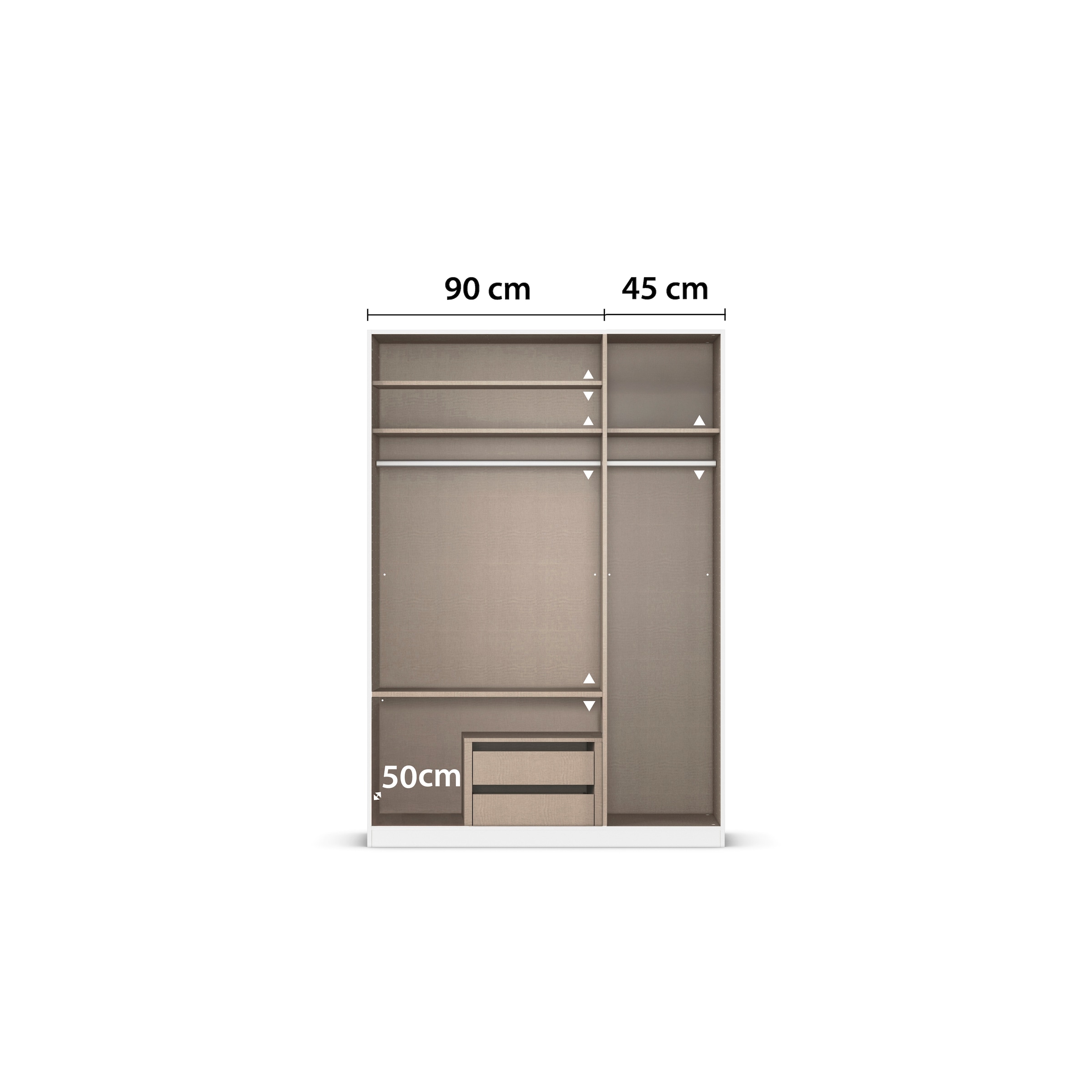 rauch Kleiderschrank »Marlene«, (in 3 verschiedenen Ausstattungen BASIC/CLASSIC/PREMIUM), in 3 Breiten 91/136/181 cm im Landhaus-Stil MADE IN GERMANY