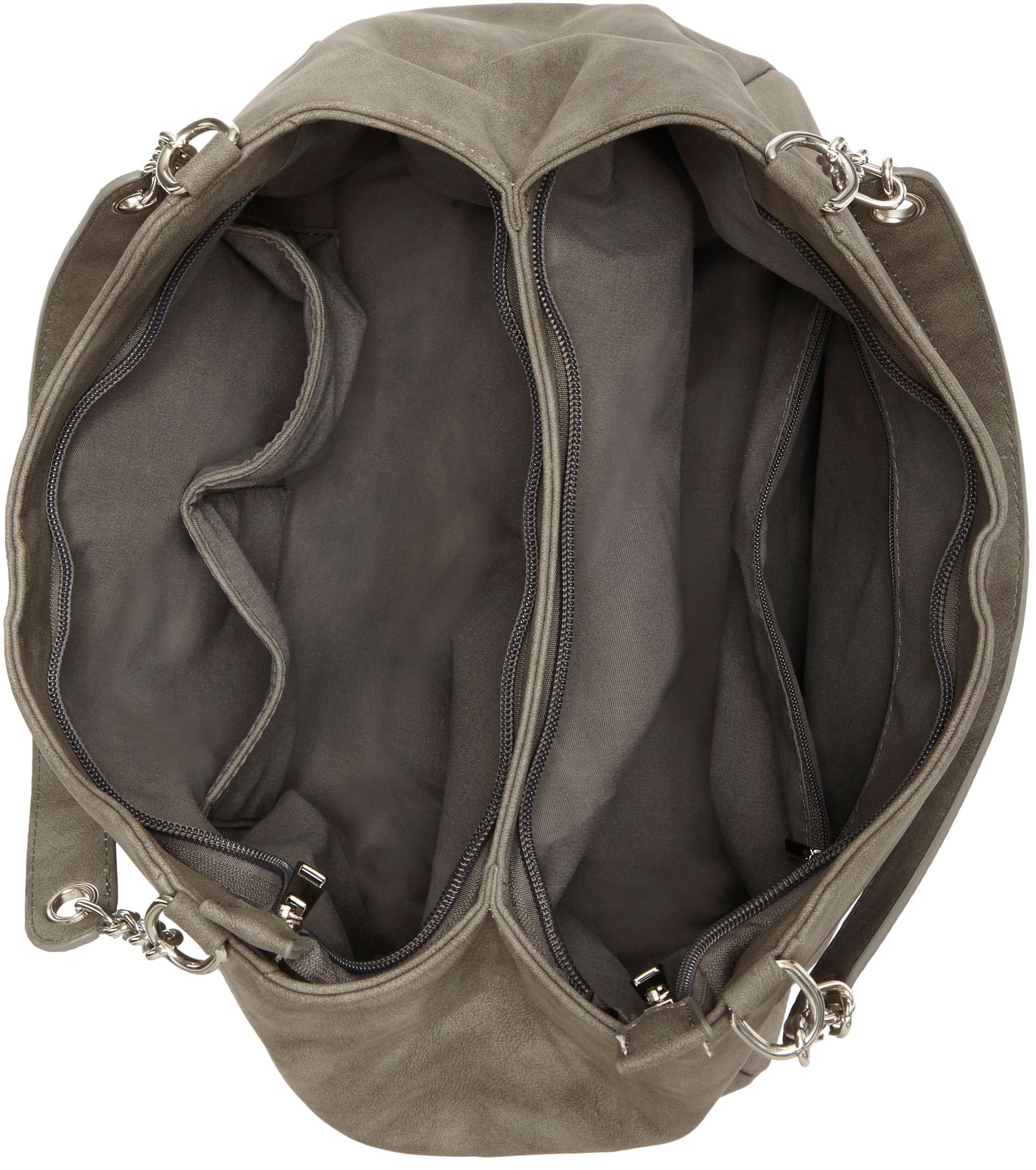 Vivance Henkeltasche »Schultertasche«, mit silberfarbenen Details, Damentasche, Shopper, Handtasche VEGAN