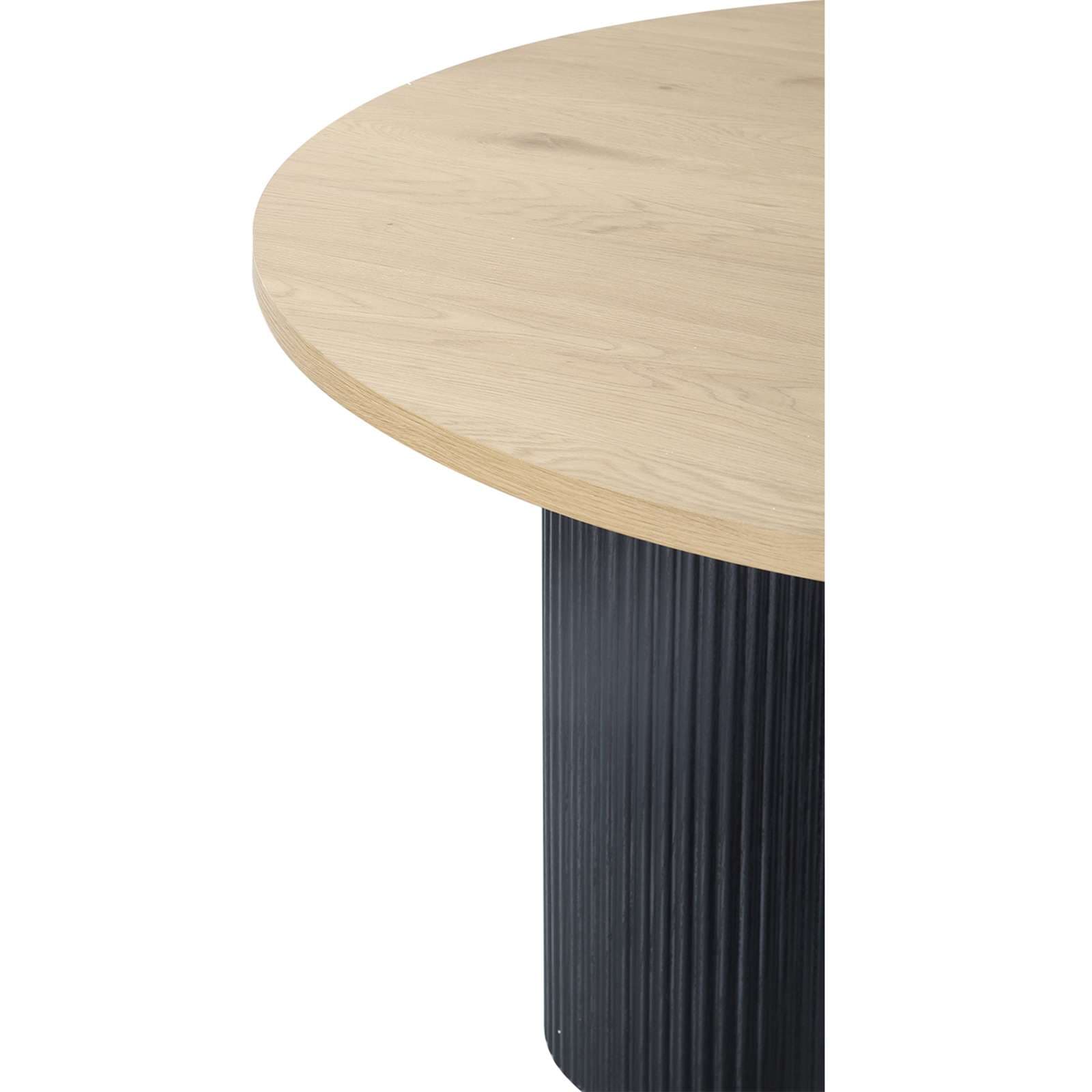 OTTO home Esstisch »Mandan«, rund, 110x110 cm, 25 cm runde Beine mit Rillenstruktur, Höhe 76 cm