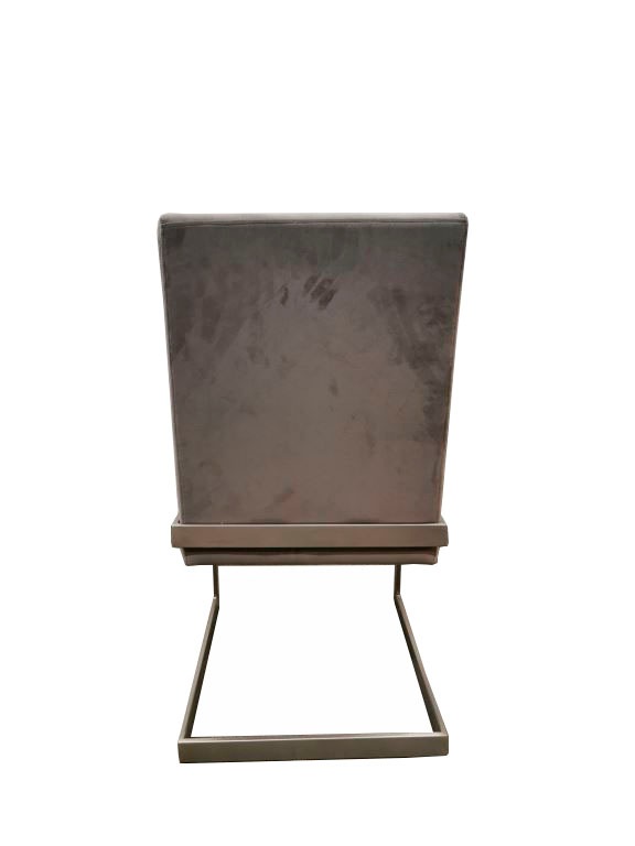 Leonique Esszimmerstuhl »Coral«, (Set), 2 St., 2er Set Polsterstühle, Edelstahl, graues Kunstleder, 45x58x89, SH 46