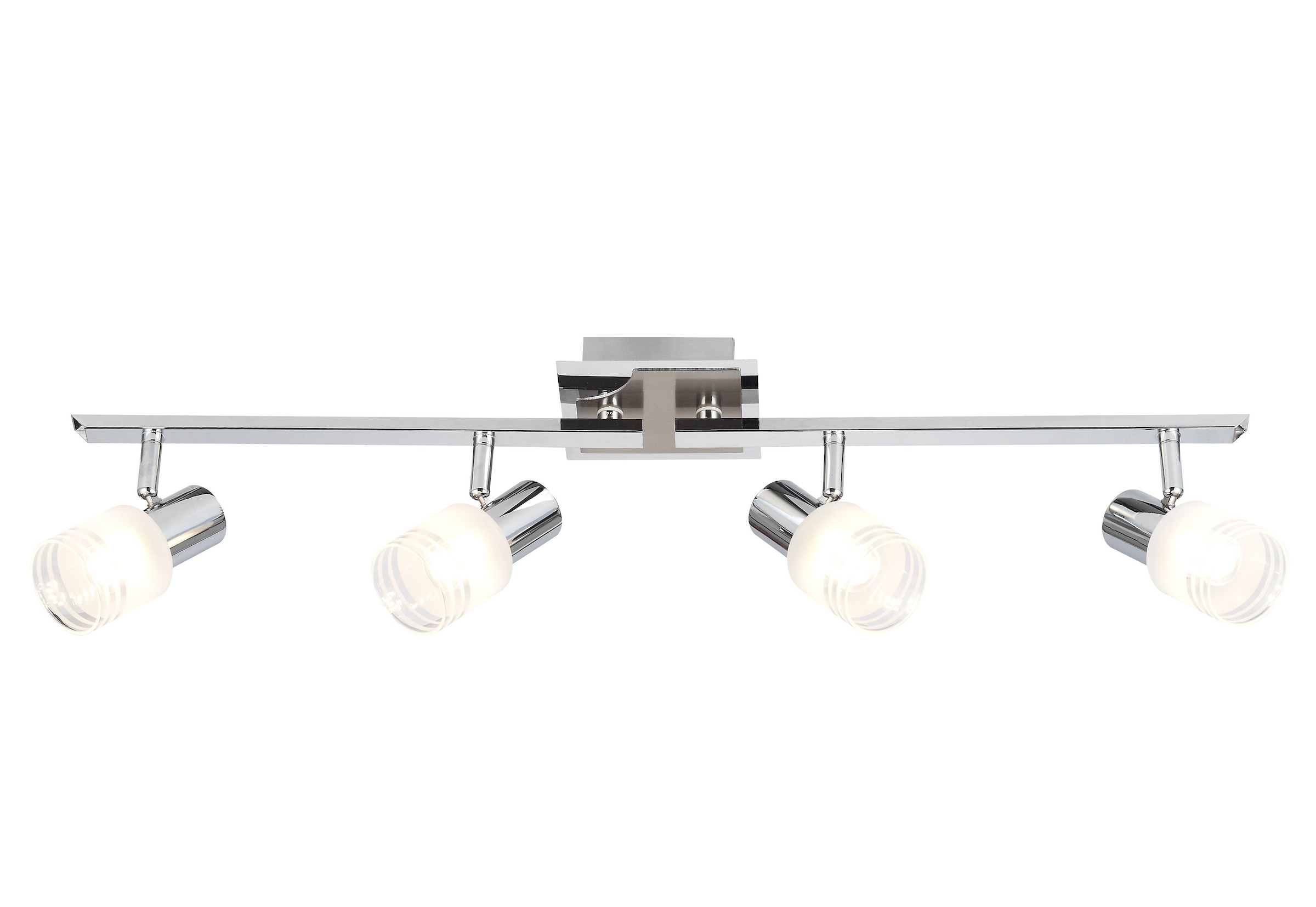 LED Deckenstrahler »LEA«, 4 flammig-flammig, LED Spotrohr 4flg eisen7chrom/weiß, E14...