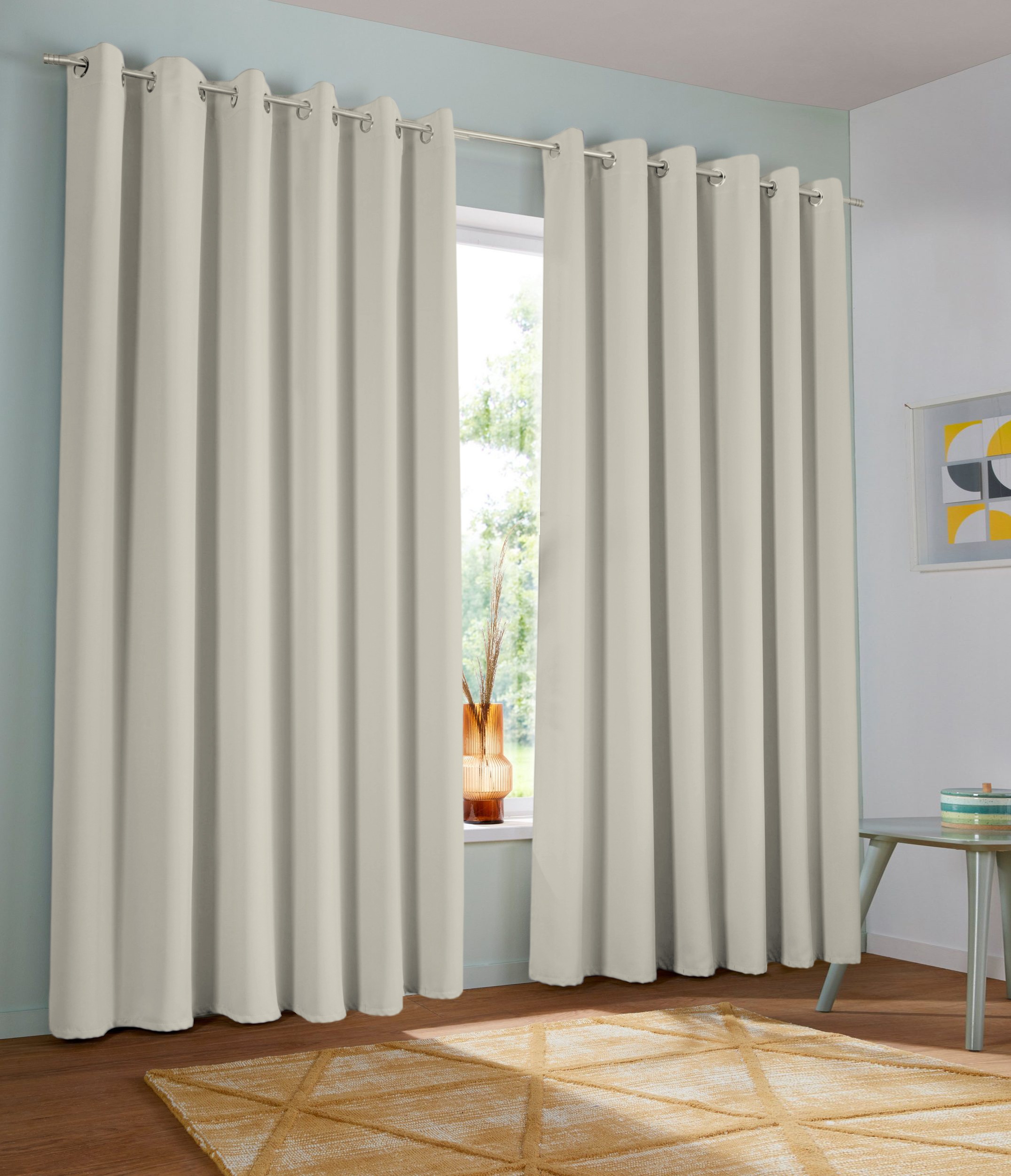 OTTO home Verdunkelungsvorhang »Solana« Ösen 1 Stk. tlg. Vorhang, Gardine, Breite 280 cm, verdunkelnd, einfarbig, Raumteiler