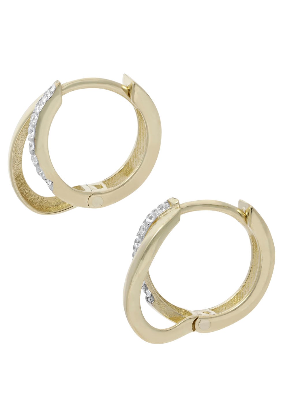 Firetti Paar Creolen »Schmuck Geschenk Gold 333 Ohrschmuck Gold glitzernd«, mit Zirkonia (synth.)