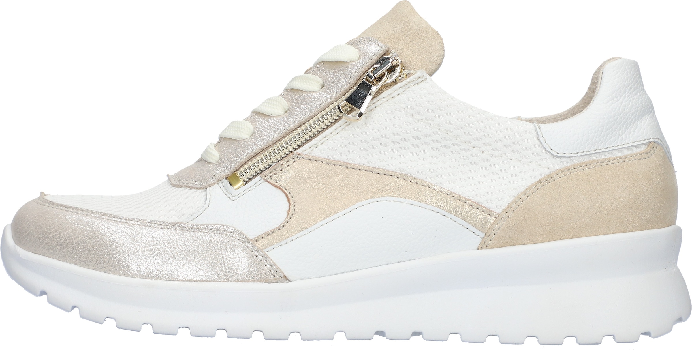 Waldläufer Sneaker »K-SUNNY«  Schnürschuh, Komfortschuh mit seitlichem Reißverschlus, K-Weite