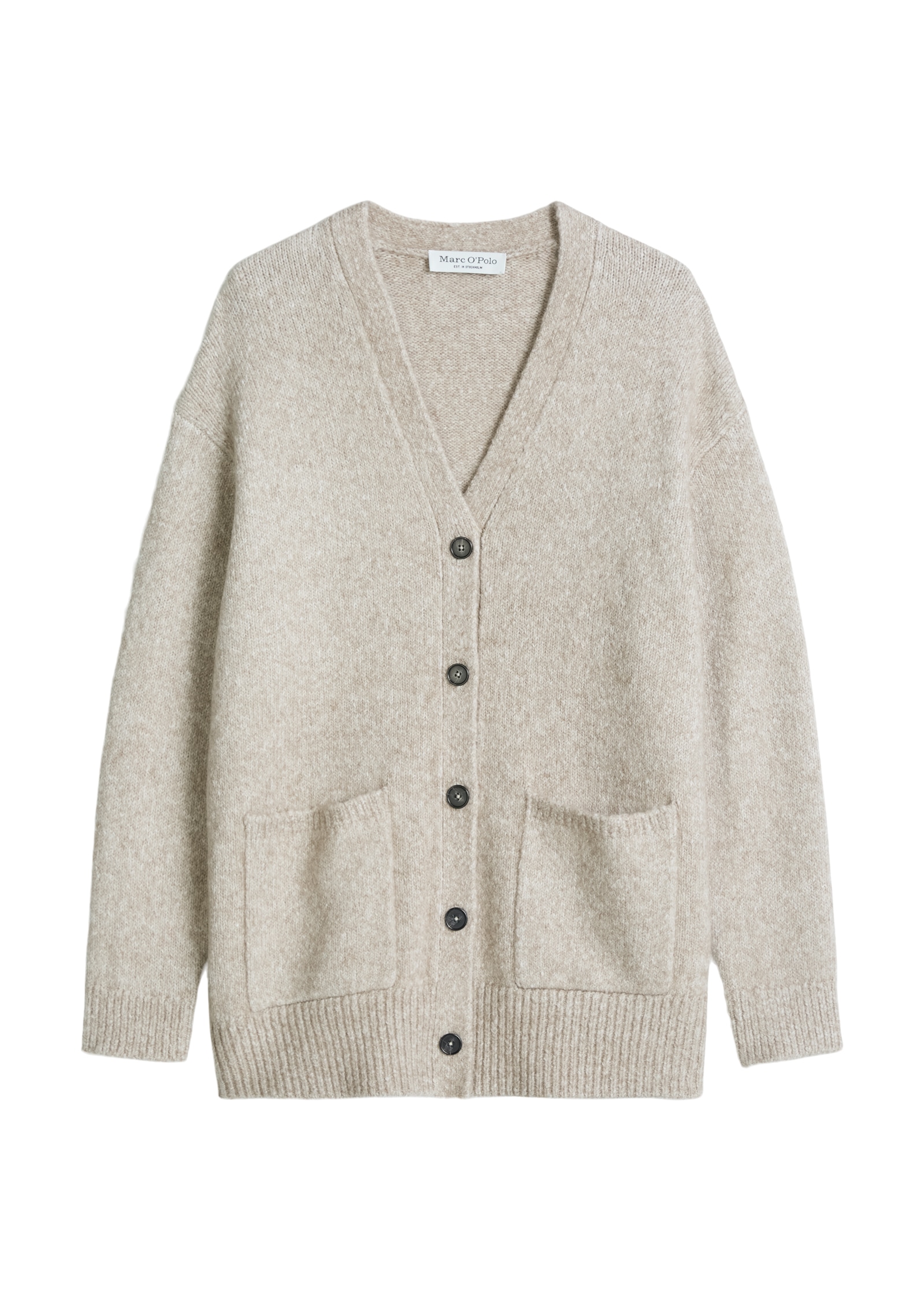 Marc O'Polo Longstrickjacke loose aus kuscheligem Organic Cotton-Alpakawolle-Mix