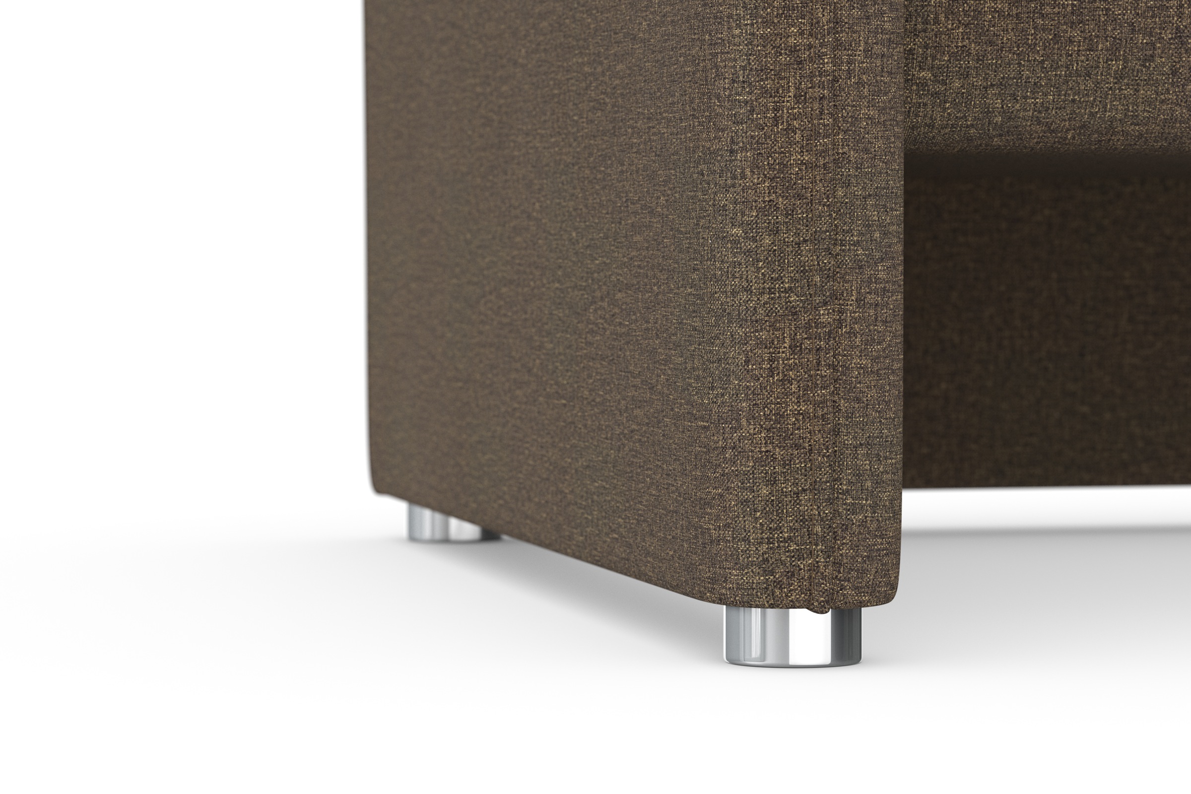 DOMO collection 2-Sitzer »Pina, schmale Armlehnen, mit Federkern, kompakt & elegant« Hoher Sitzkomfort, Feinstruktur, stone, Breite 159 cm