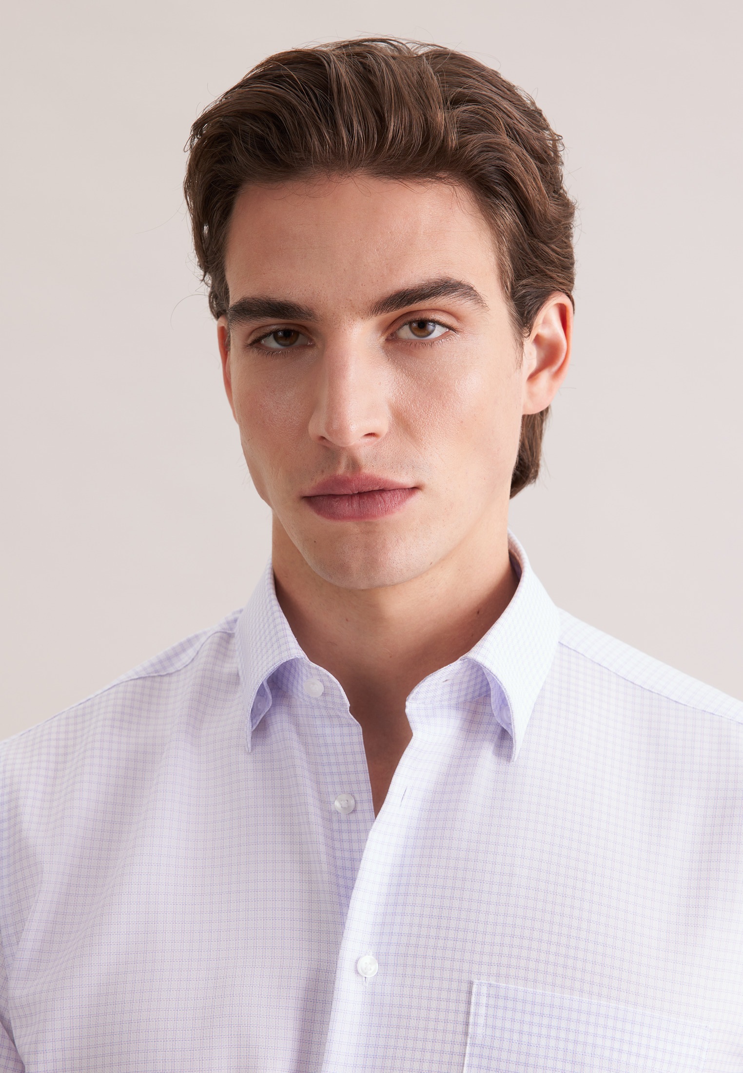 seidensticker Businesshemd »Schwarze Rose« Comfort 1/2 Covered-Button-Down-Kragen Karo